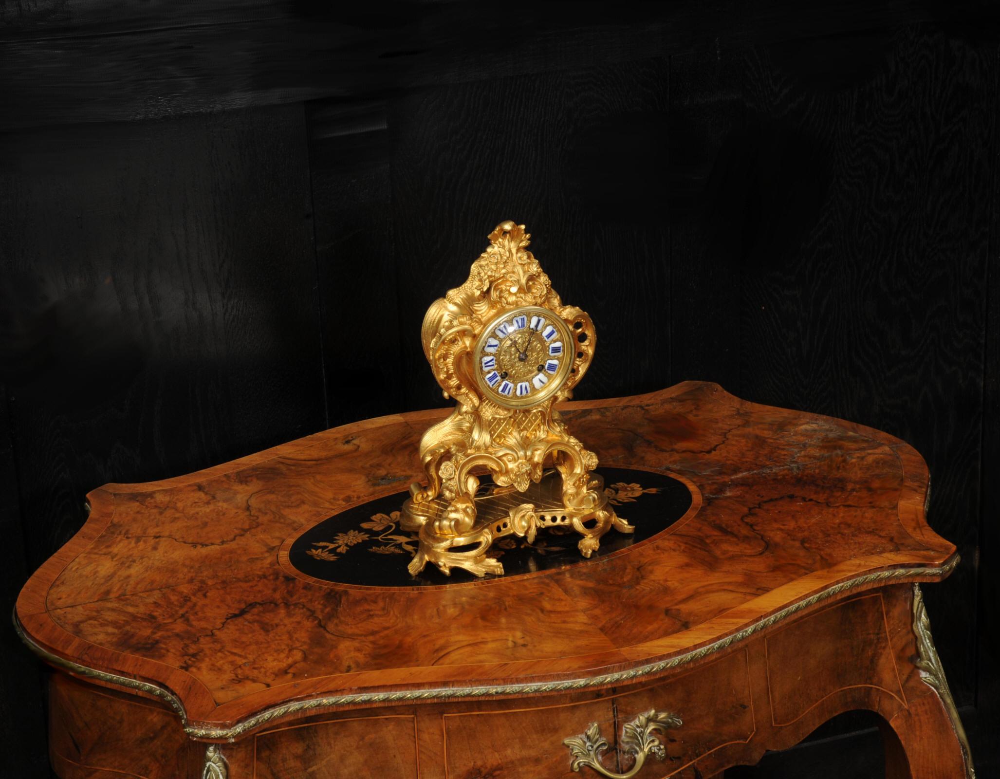 Fine and Early Ormolu Antique French Rococo Clock 2