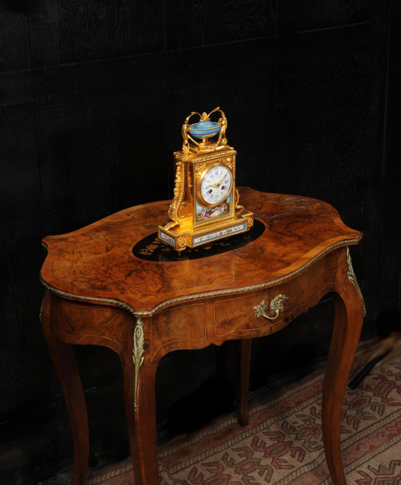 Fine and Early Sevres Porcelain and Ormolu Antique French Clock 4