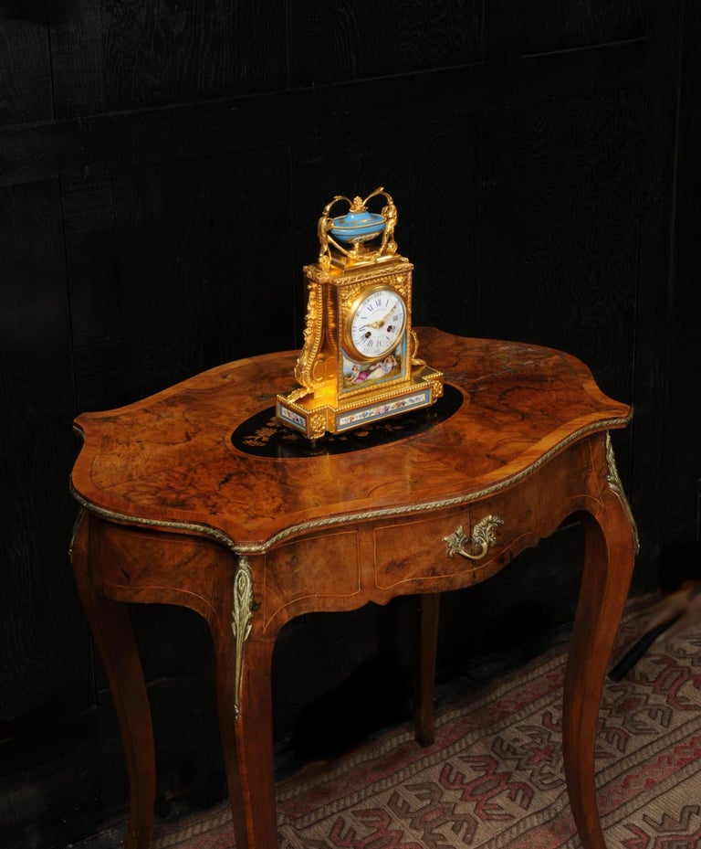 Fine and Early Sevres Porcelain and Ormolu Antique French Clock For Sale 4