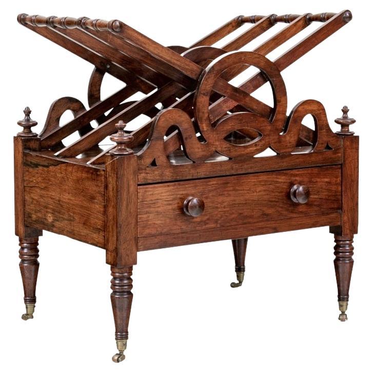 Fine and Elaborte Antique Victorian Rosewood Canterbury For Sale