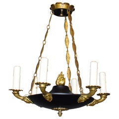 Fine and Elegant Empire Style Chandelier, France, circa 1910, 6 Lights