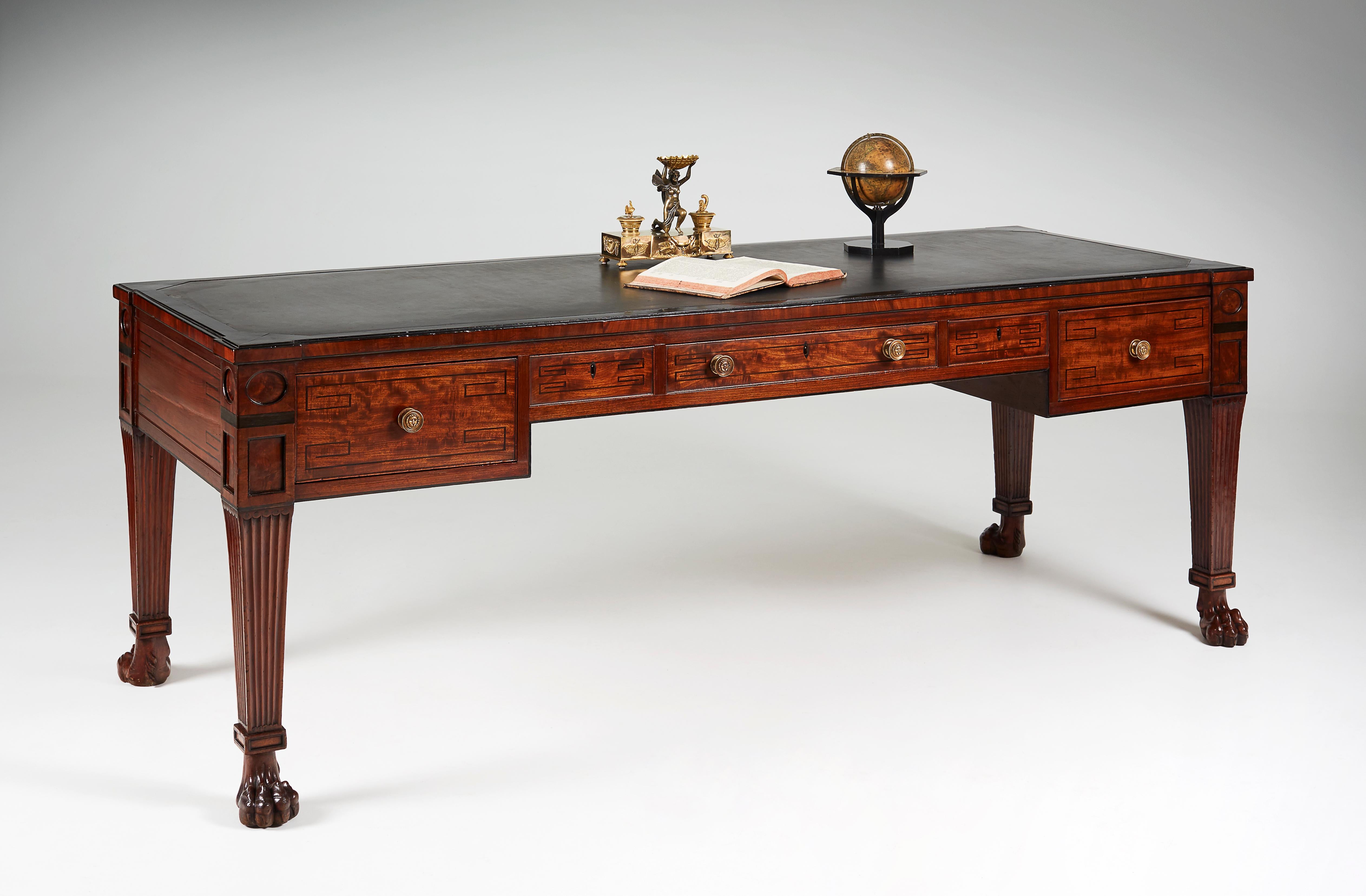 English Fine and Impressive Early 19th Century Regency Writing Table from Stobo Castle