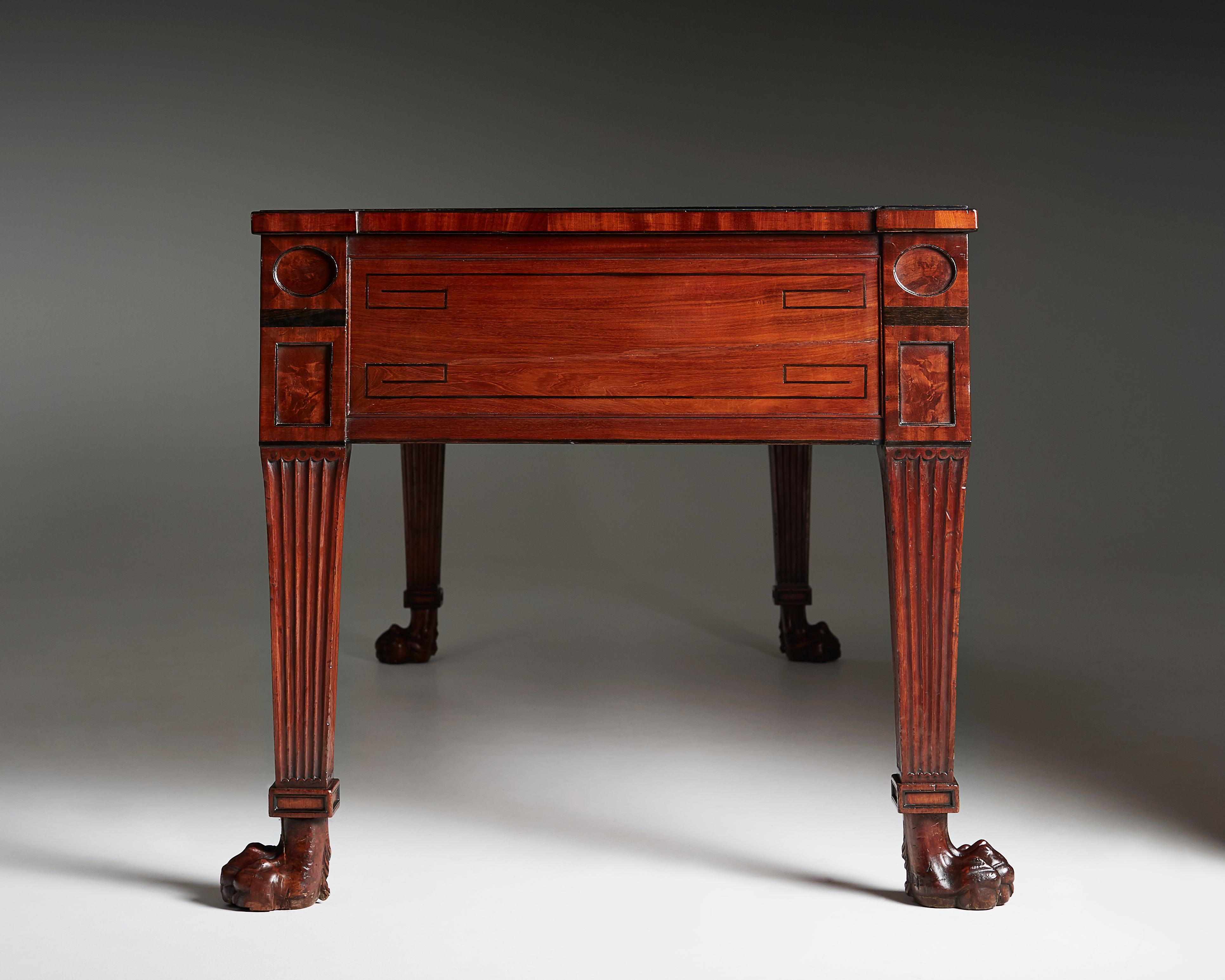 Slate Fine and Impressive Early 19th Century Regency Writing Table from Stobo Castle