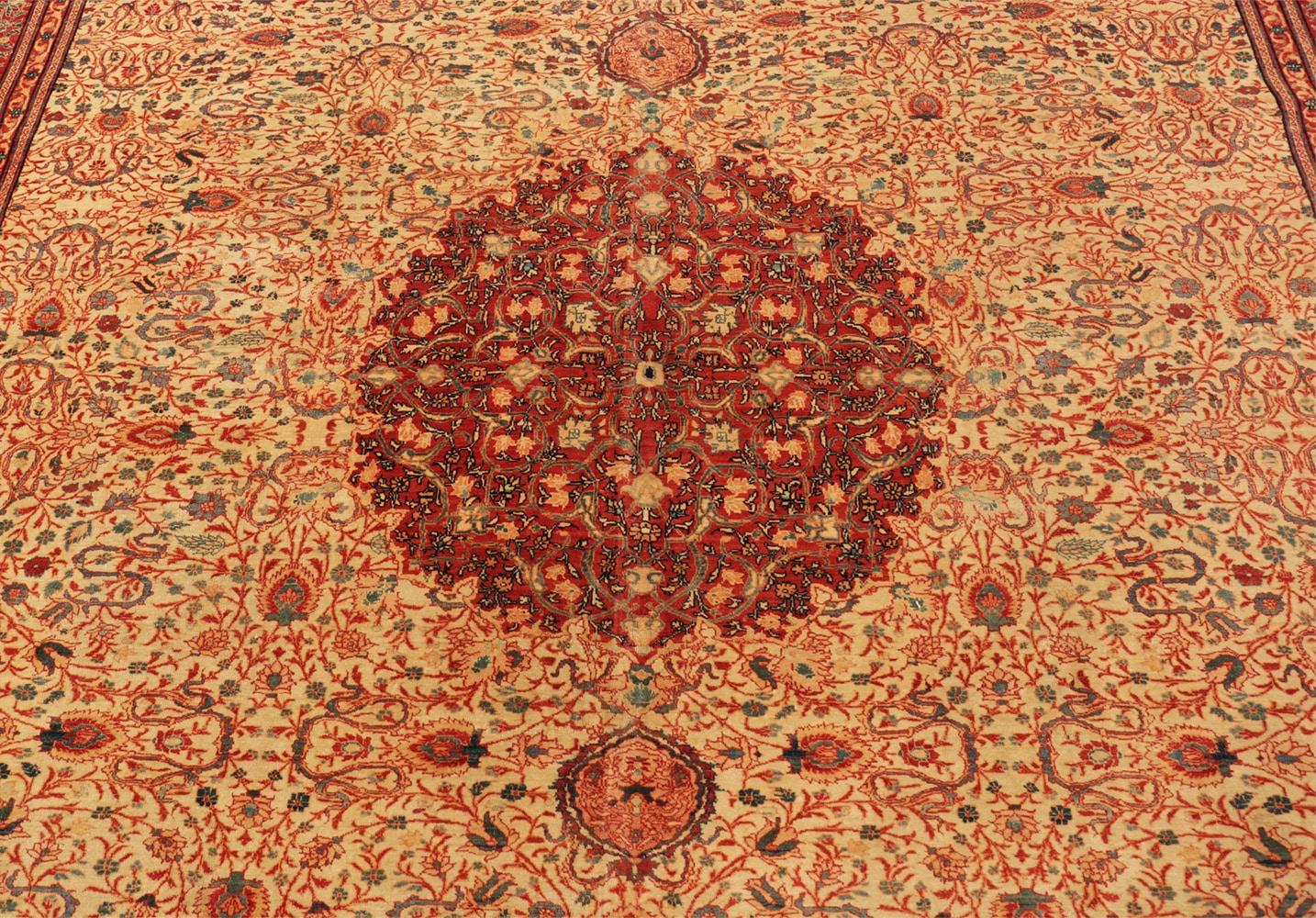 Wool Nazmiyal Collection Antique Persian Tabriz Carpet. Size: 9 ft 6 in x 11 ft 6 in