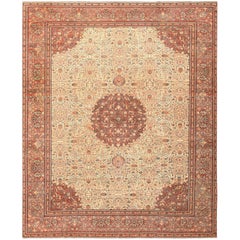 Tappeto Tabriz persiano antico Nazmiyal Collection. Dimensioni: 9 ft 6 in x 11 ft 6 in