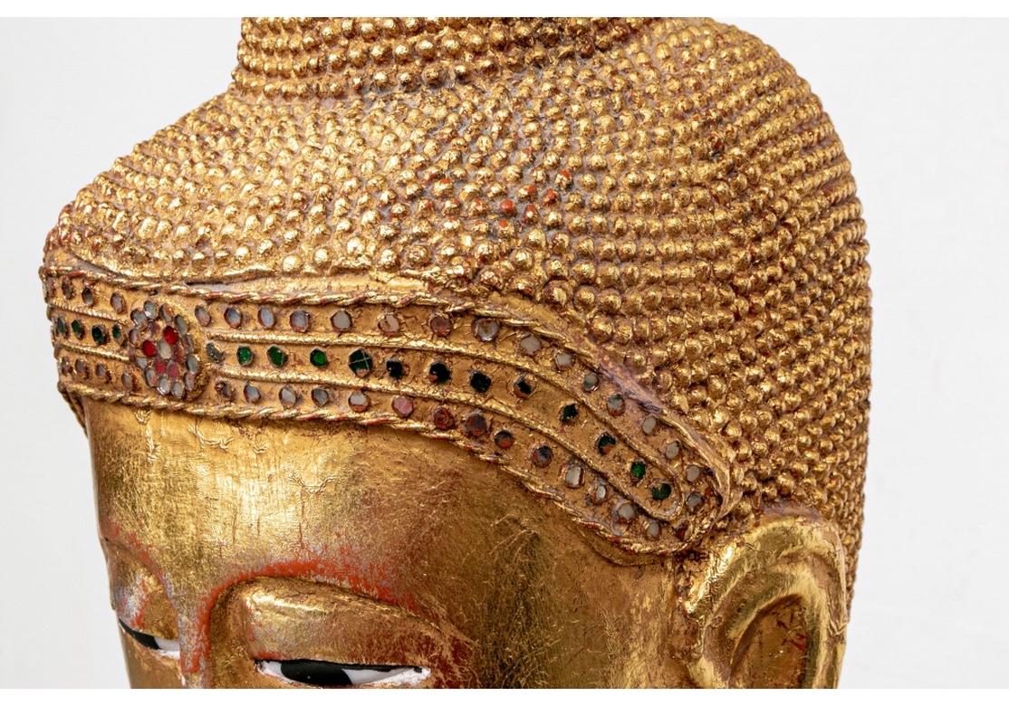 Fine and Large Asian Carved and Gilt Statue of the Buddha 6
