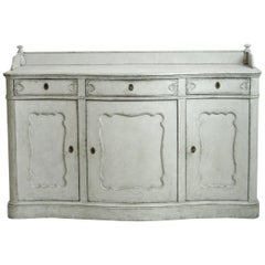 Antique Fine and Large Serpentine Sideboard, circa 1840