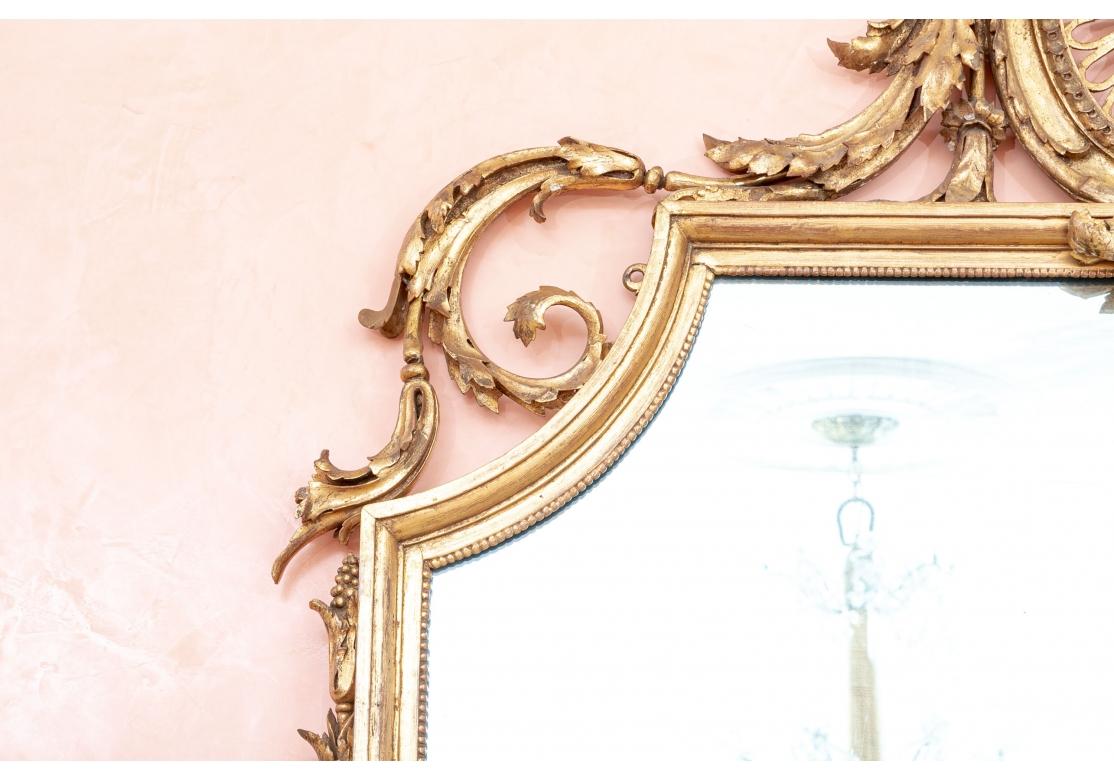 Regency Fine and Majestic Antique Gilt Mantle Mirror  For Sale