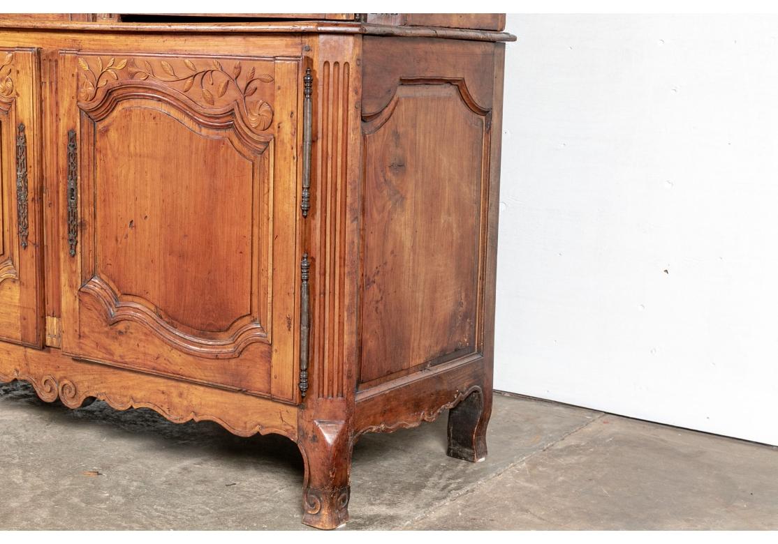 Fine and Massive Antique Country French Buffet A Deux Corps For Sale 6