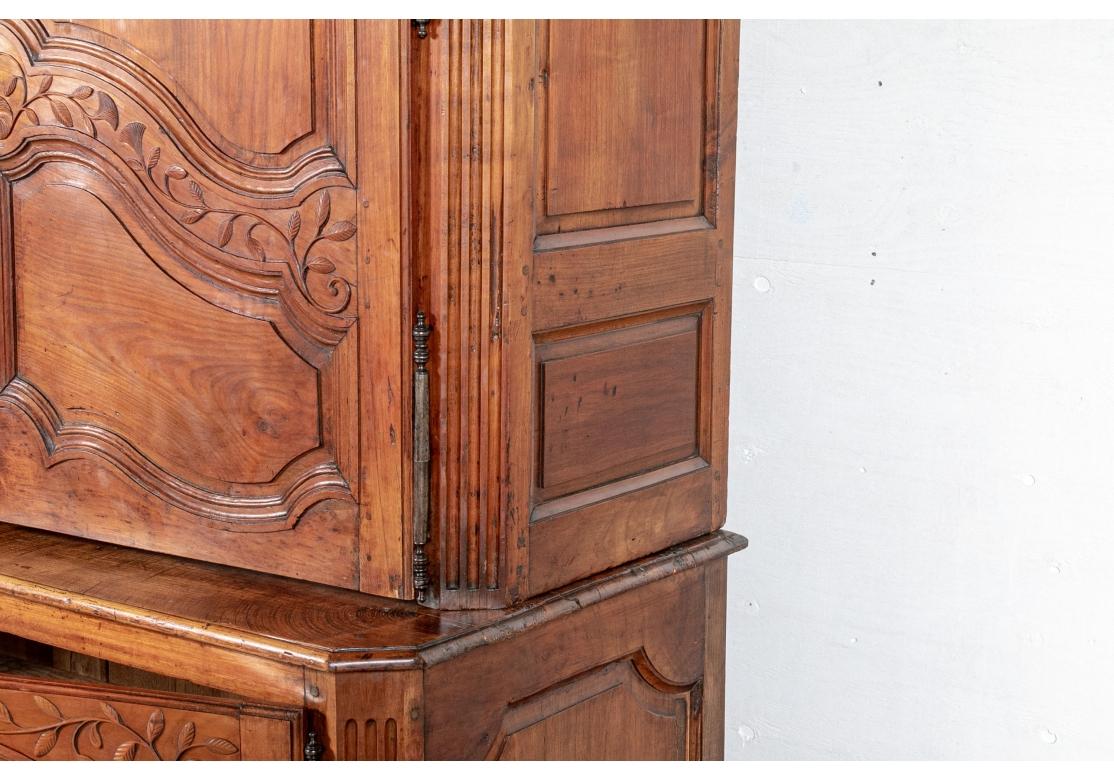 Fine and Massive Antique Country French Buffet A Deux Corps For Sale 10