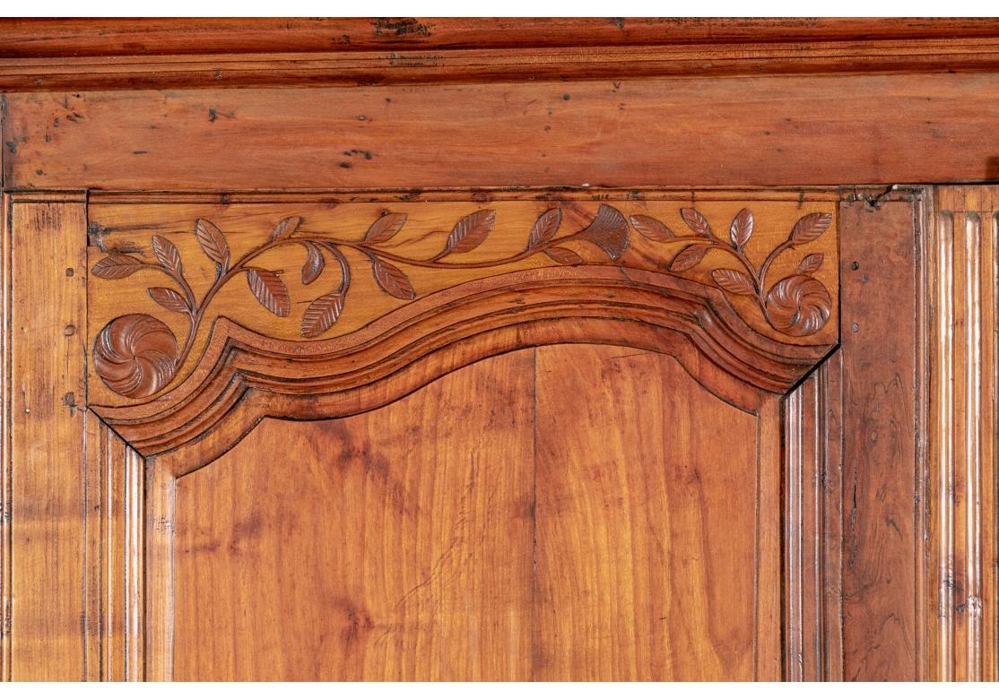 French Provincial Fine and Massive Antique Country French Buffet A Deux Corps For Sale