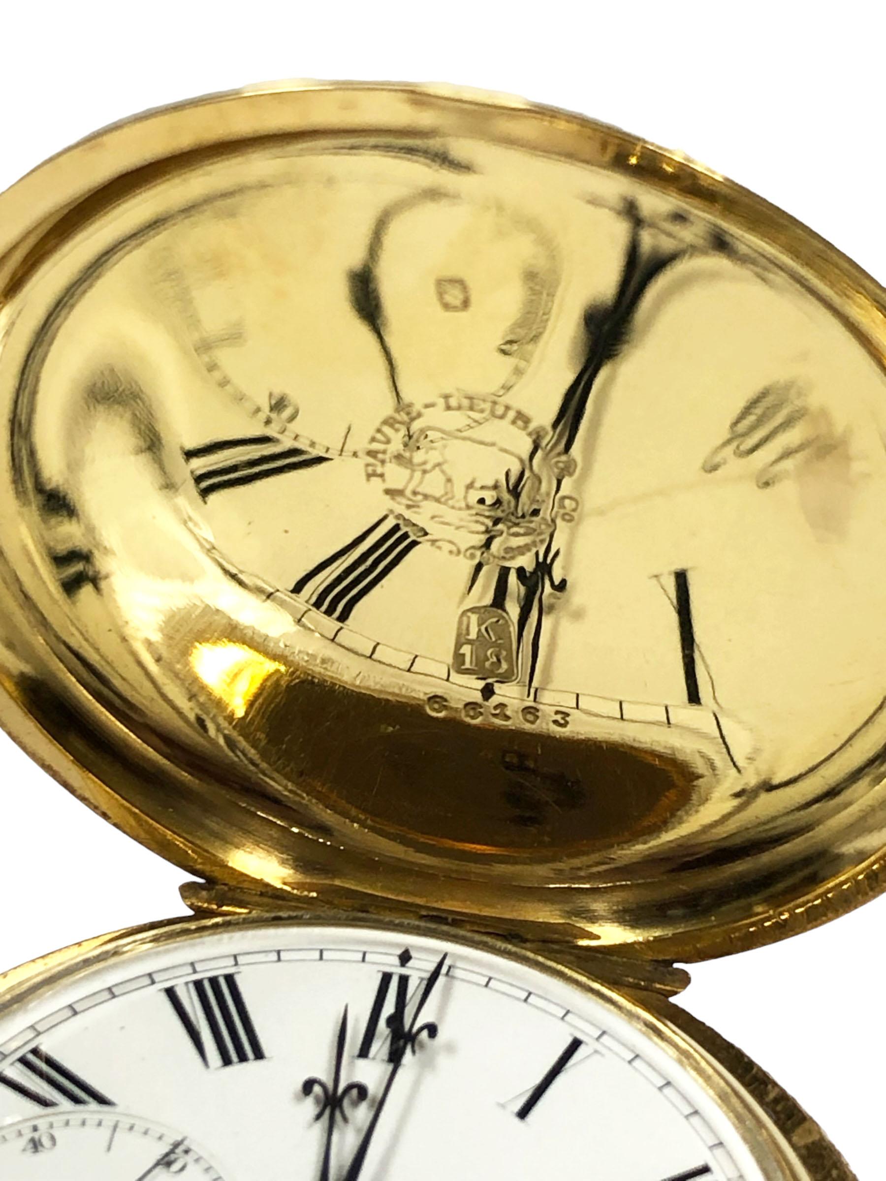 Reloj de bolsillo de repetición de minutos de 18 quilates, fino y en perfecto estado, engastado con oro y diamantes 4