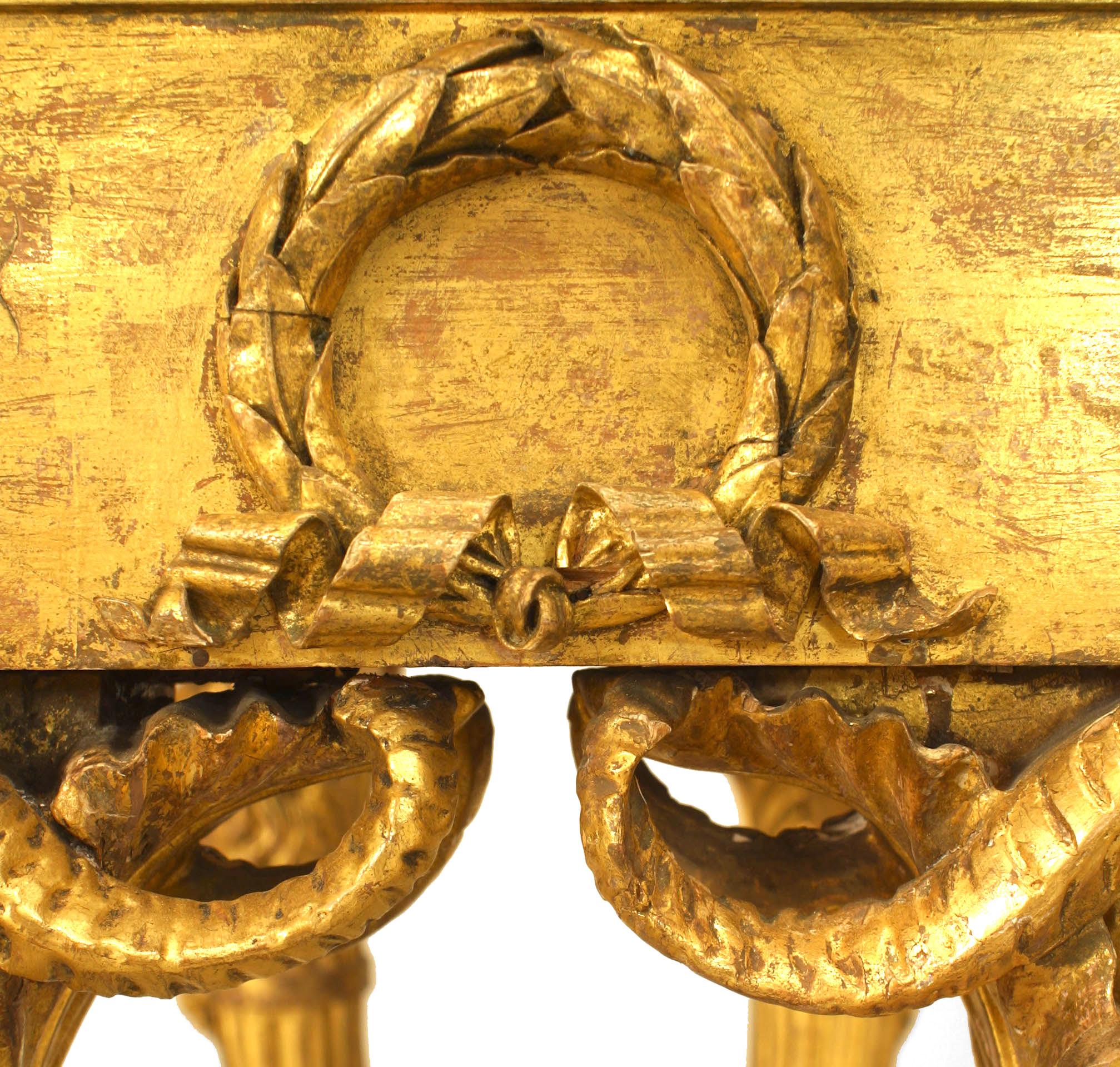 English Adam Gilt Marble Console Table For Sale 3