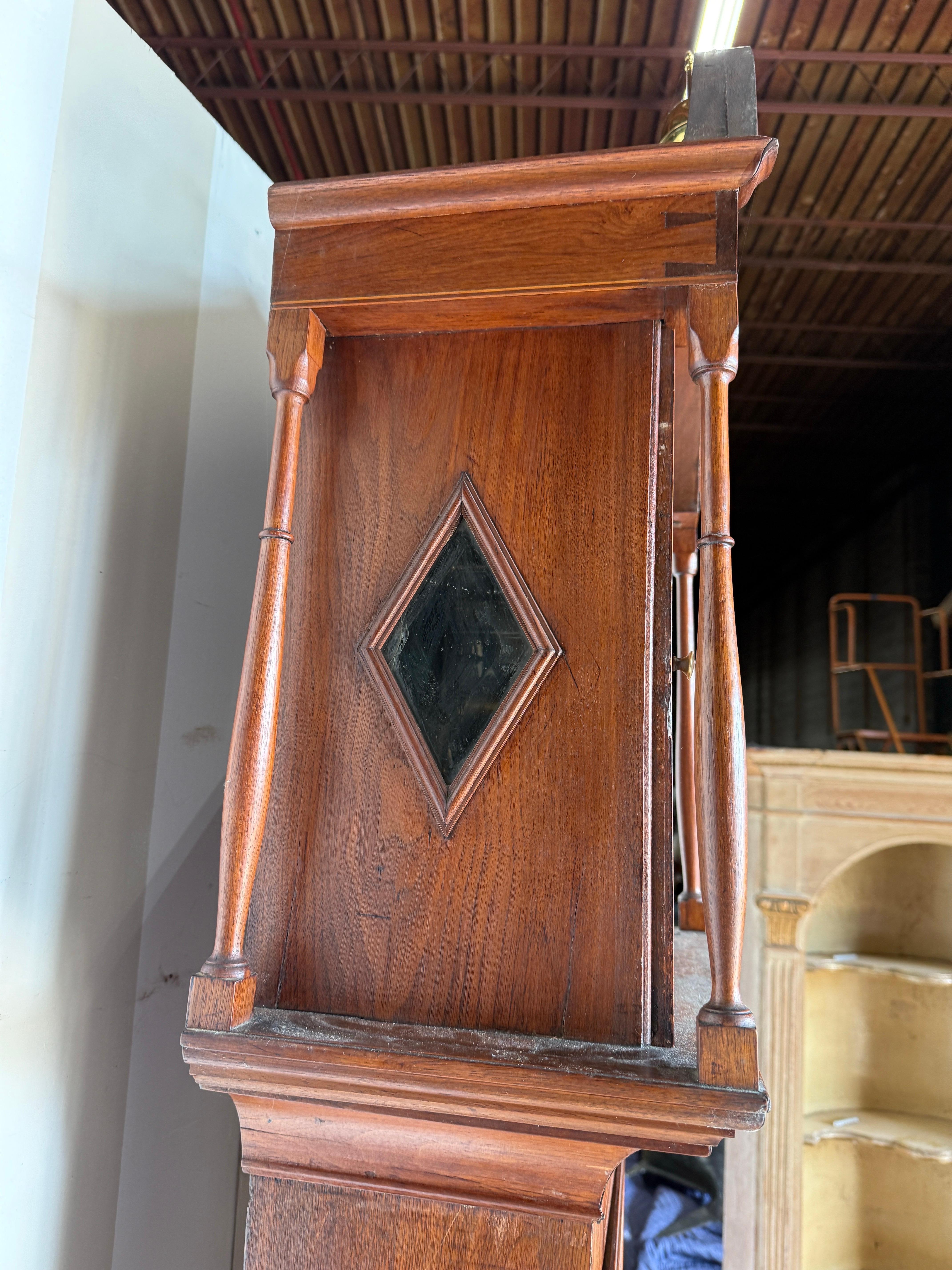 Fine and Rare 18th century Shenandoah Valley clock likely by Davis & Frye For Sale 5