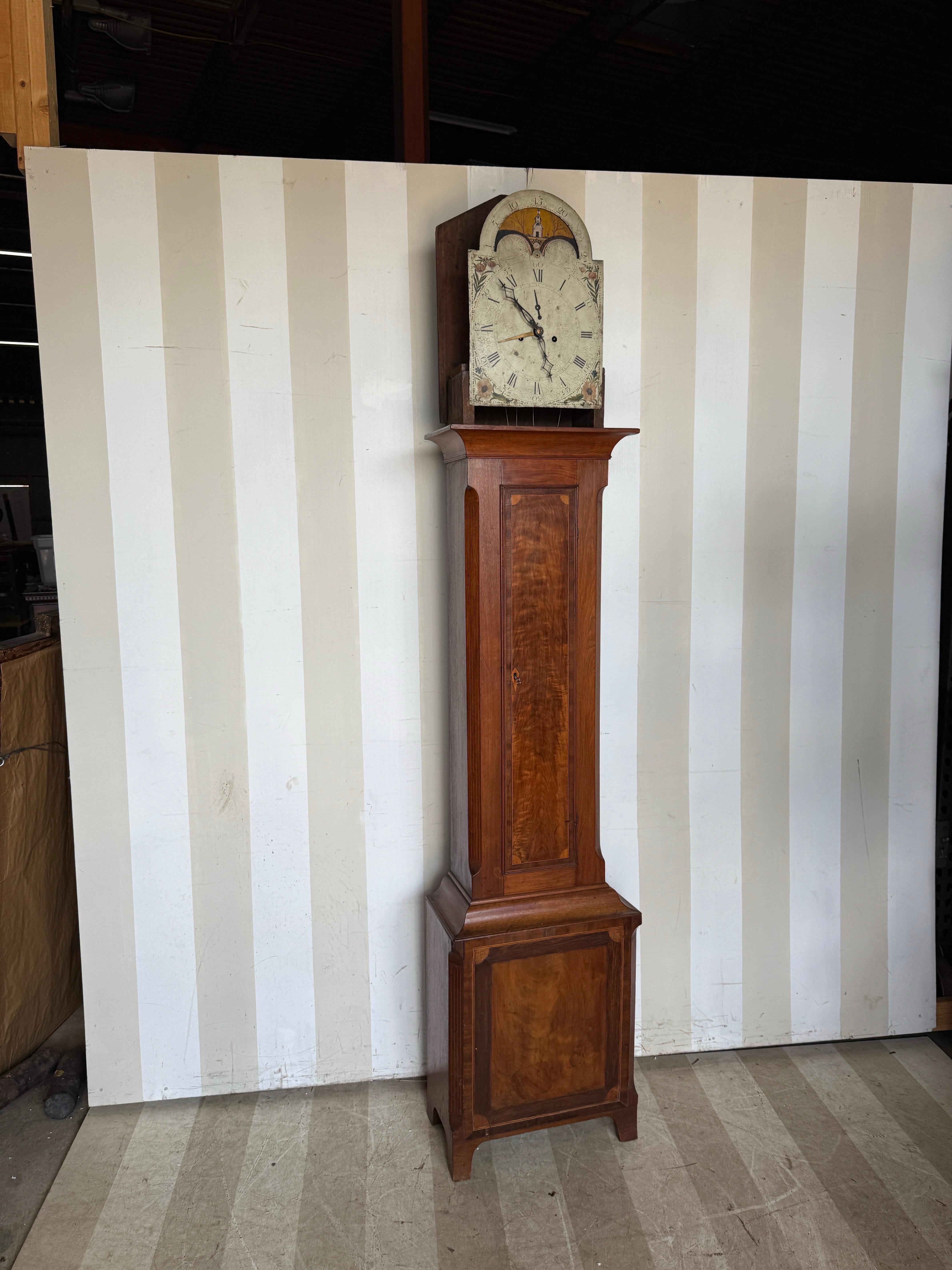 Fine and Rare 18th century Shenandoah Valley clock likely by Davis & Frye For Sale 6