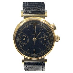 Fine and Rare 1930s Omega Rose Gold Chronograph Wrist Watch