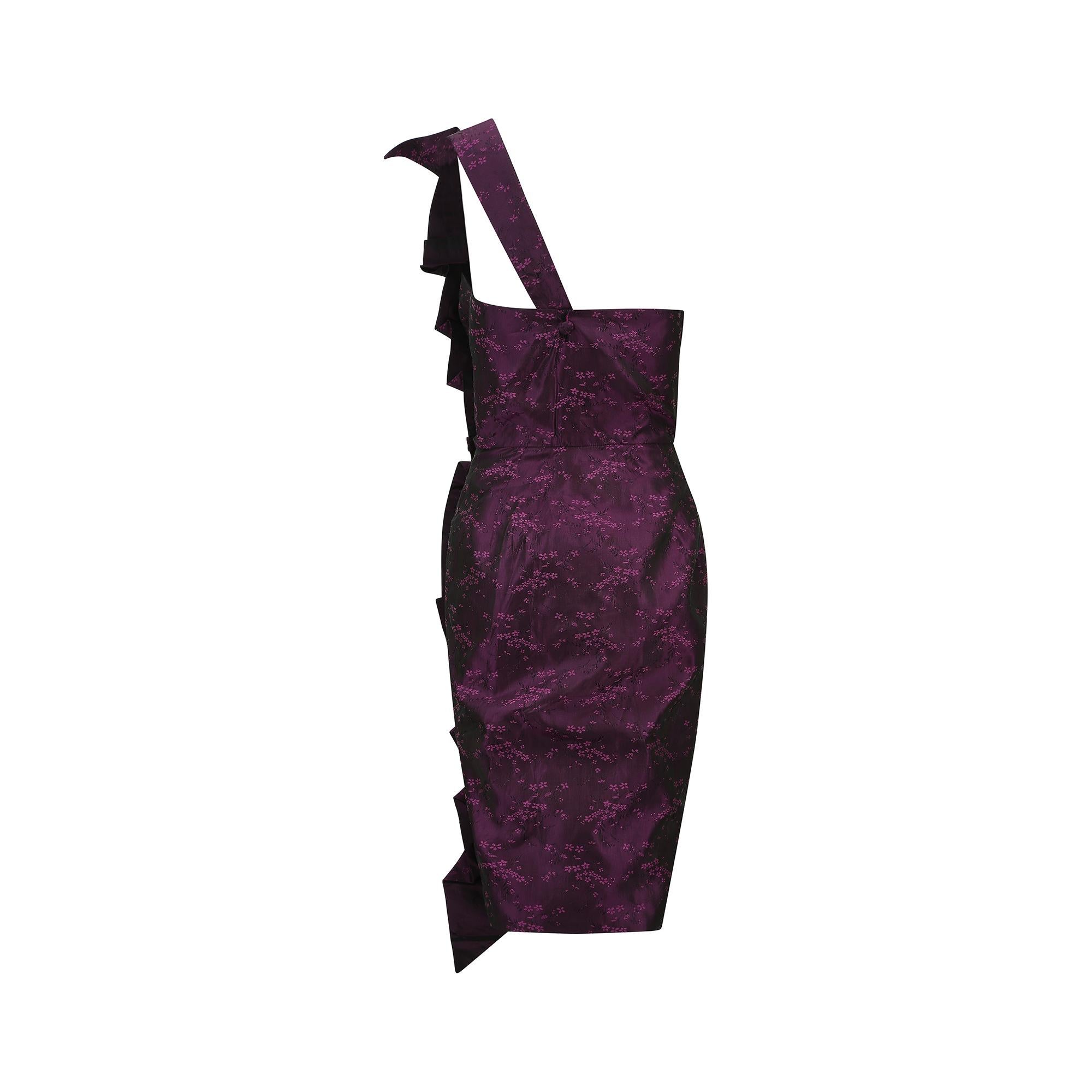 Women's Fine and Rare 1986 Antony Price Purple Bird Dress For Sale