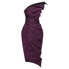Fine and Rare 1986 Antony Price Purple Bird Dress