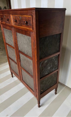 Fine and Rare 19th Century Virginia Walnut & Yellow Pine Pie Safe with Drawers