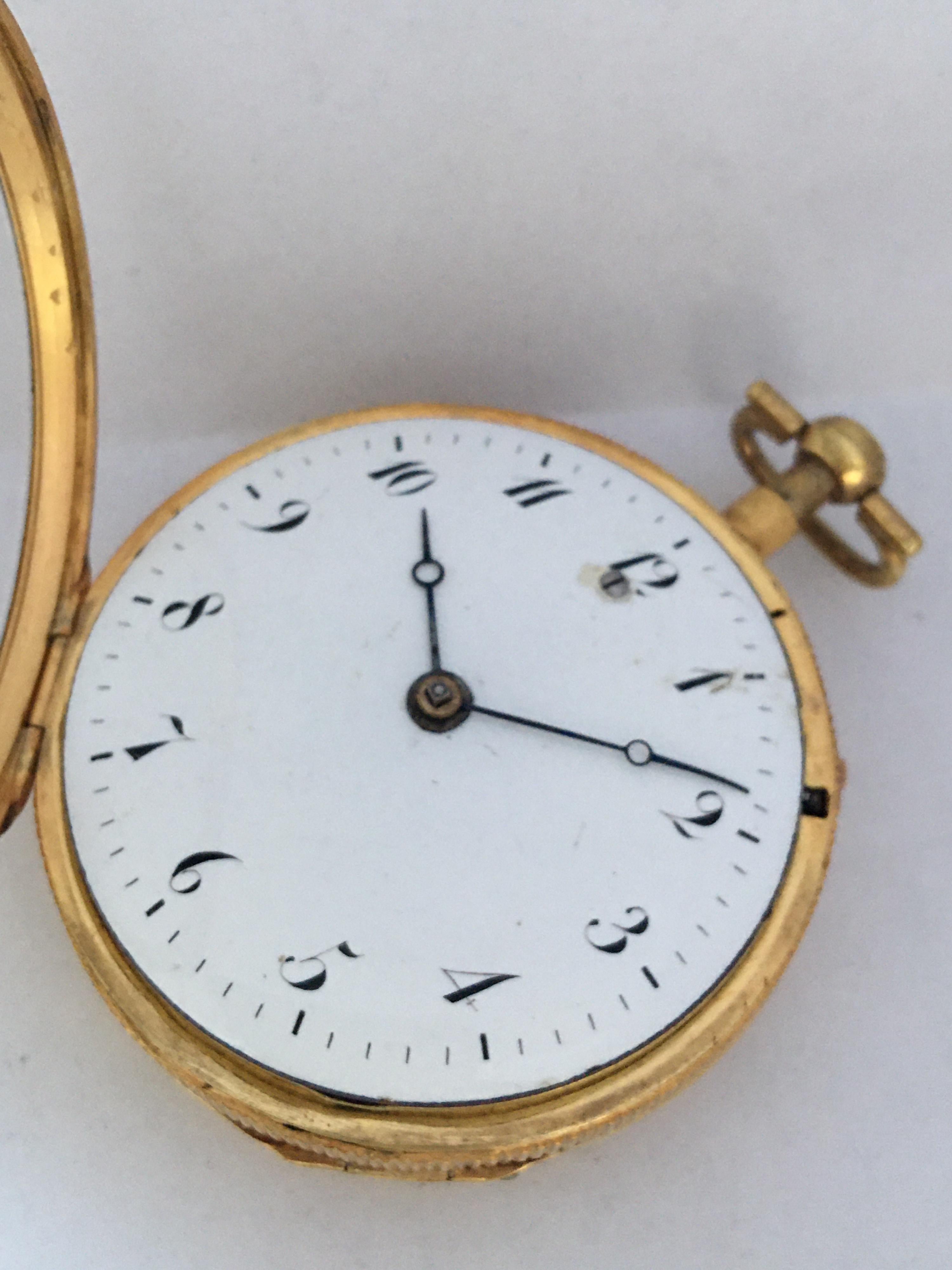 Fine and Rare Antique Gold Quarter Repeater and Musical Pocket Watch For Sale 6