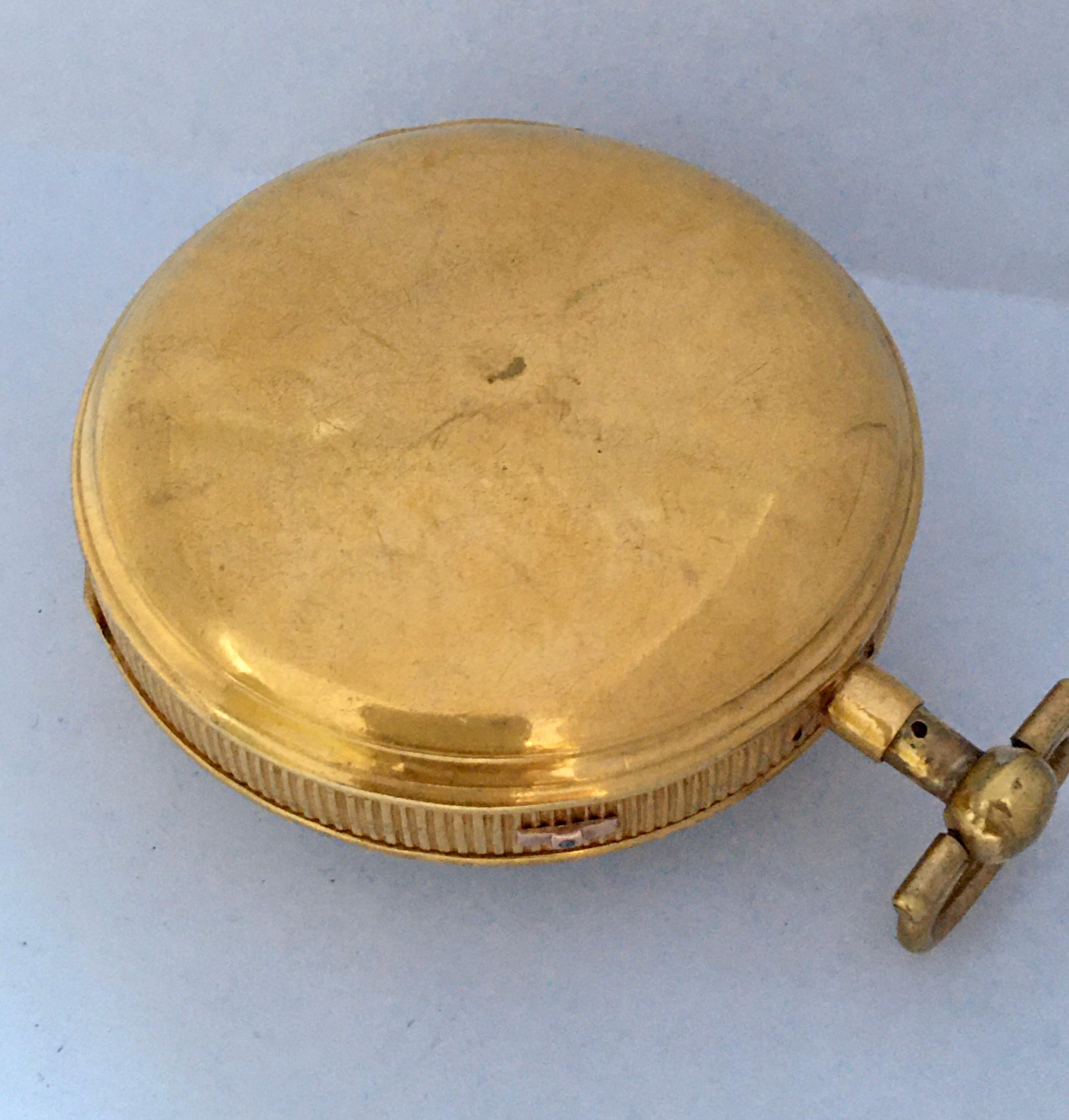 Fine and Rare Antique Gold Quarter Repeater and Musical Pocket Watch For Sale 7