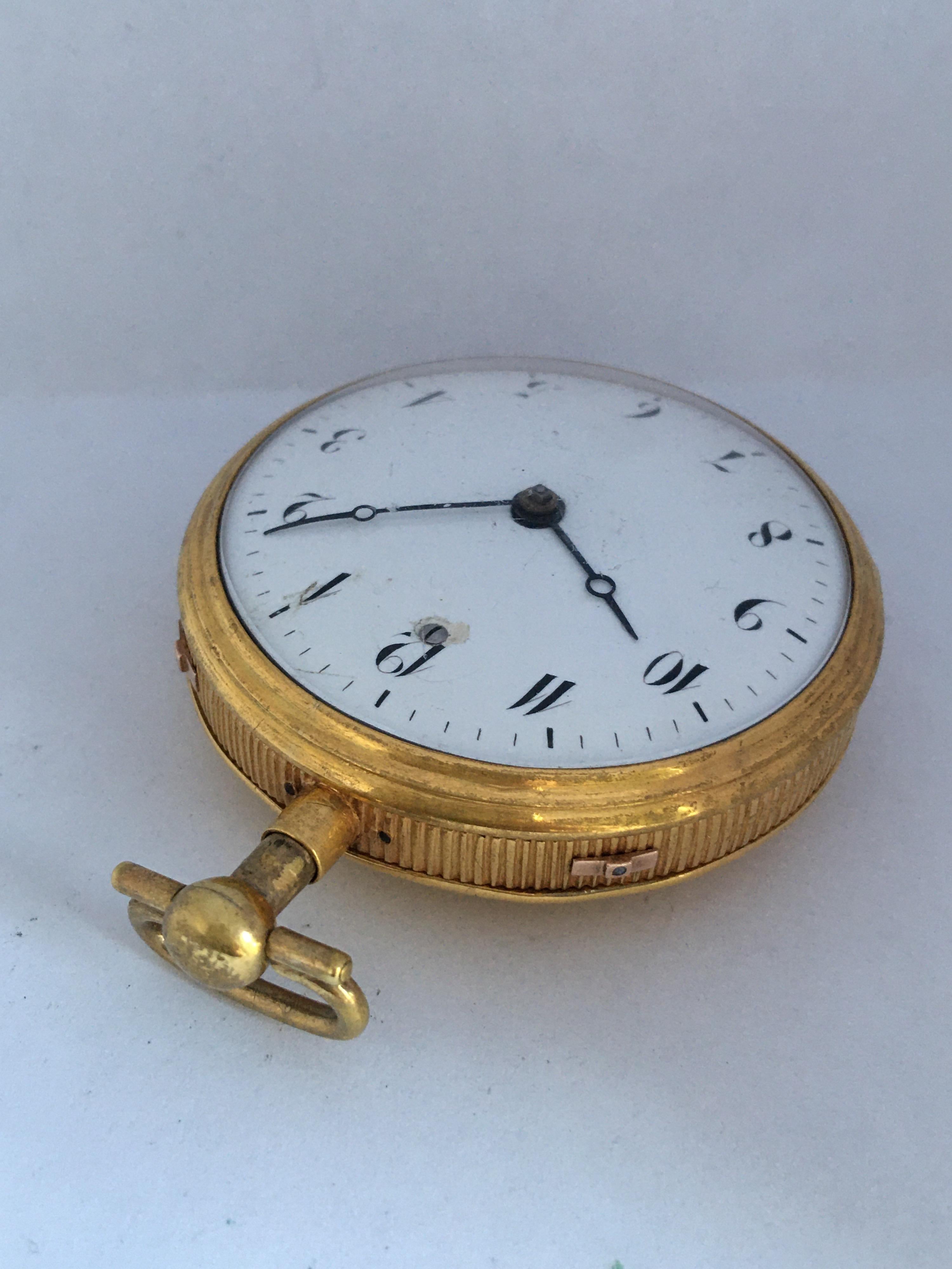 Fine and Rare Antique Gold Quarter Repeater and Musical Pocket Watch For Sale 8