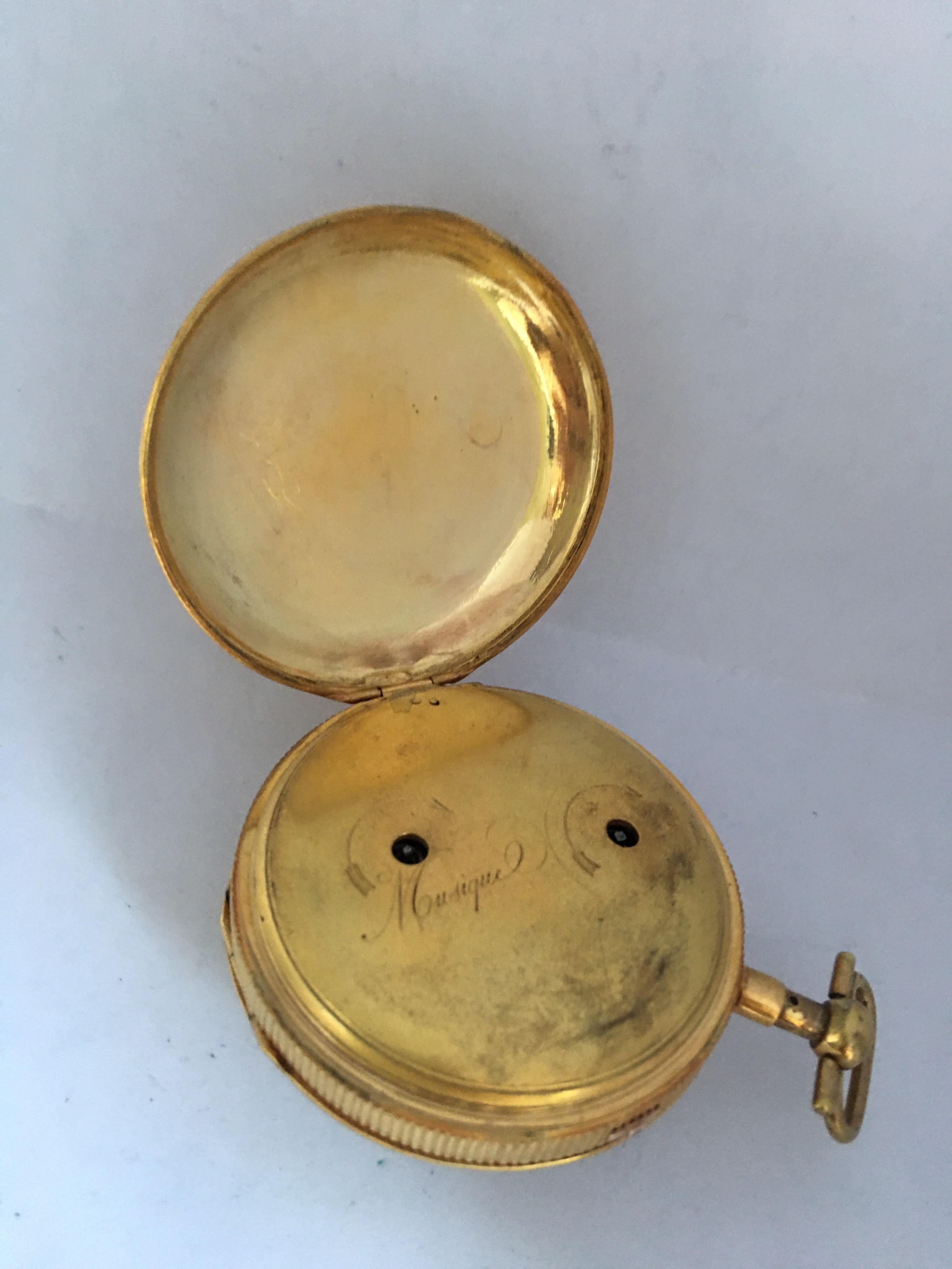 antique musical pocket watch