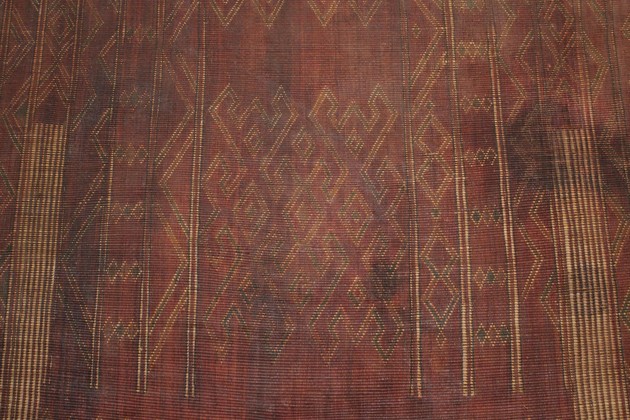 Tribal Fine et rare tapis ancien Saharan Mauritanian Tuareg en roseau et cuir en vente