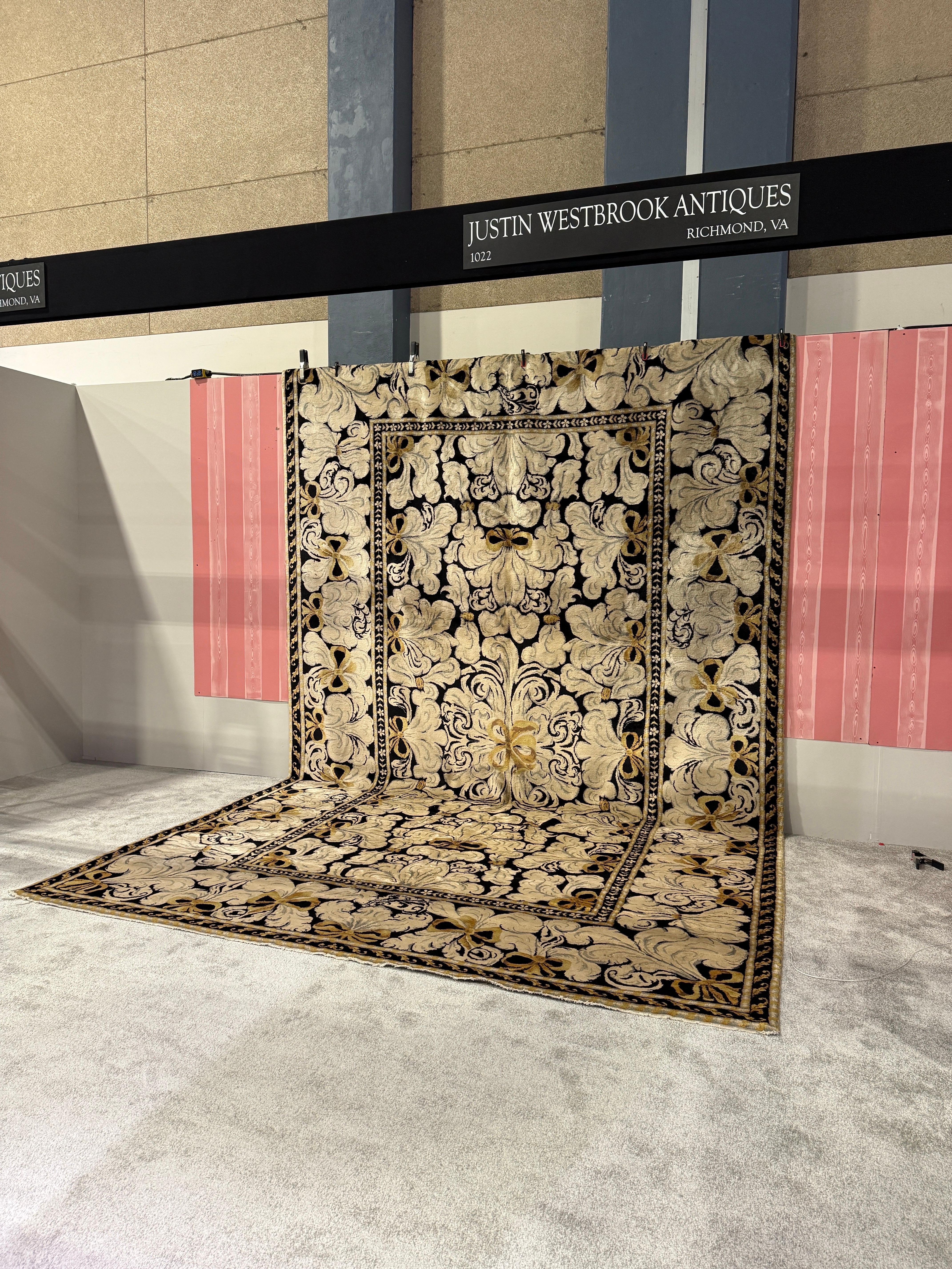 This rare and important Maison Jansen Art Moderne Carpet is being offered for the first time in nearly 2 decades. Last sold by the esteemed Beauvais carpets, the research points to the design being attributed to Stephane Boudin and weaving by Maison