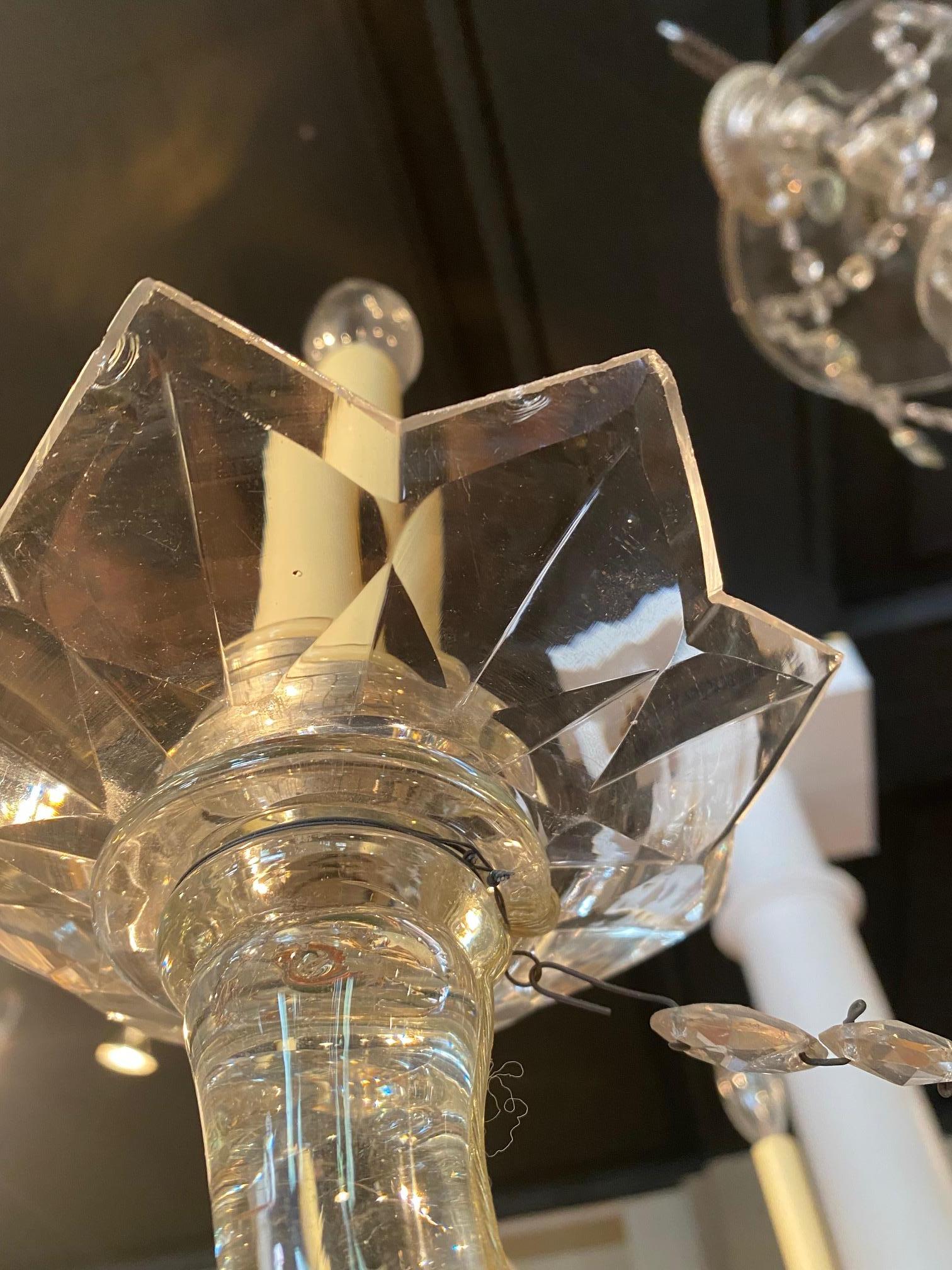 Fine and Rare Dutch Twelve Lights Crystal Chandelier For Sale 8