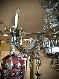Fine and Rare Dutch Twelve Lights Crystal Chandelier