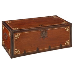 Fine and Rare Filipino Spanish-Colonial 17th-Century Chest with bone Inlays