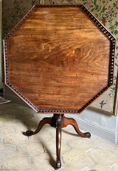 Fine and Rare George II Mahogany Galleried Octagonal Table