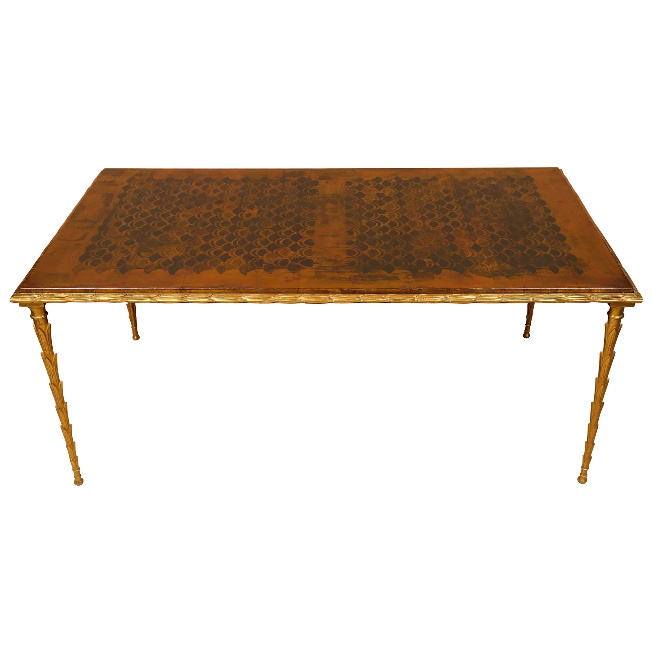 Fine and Rare Gilt Bronze Coffee Table by Maison Baguès