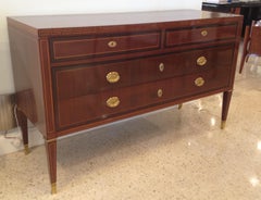 Commode italienne rare et raffinée en marqueterie moderne