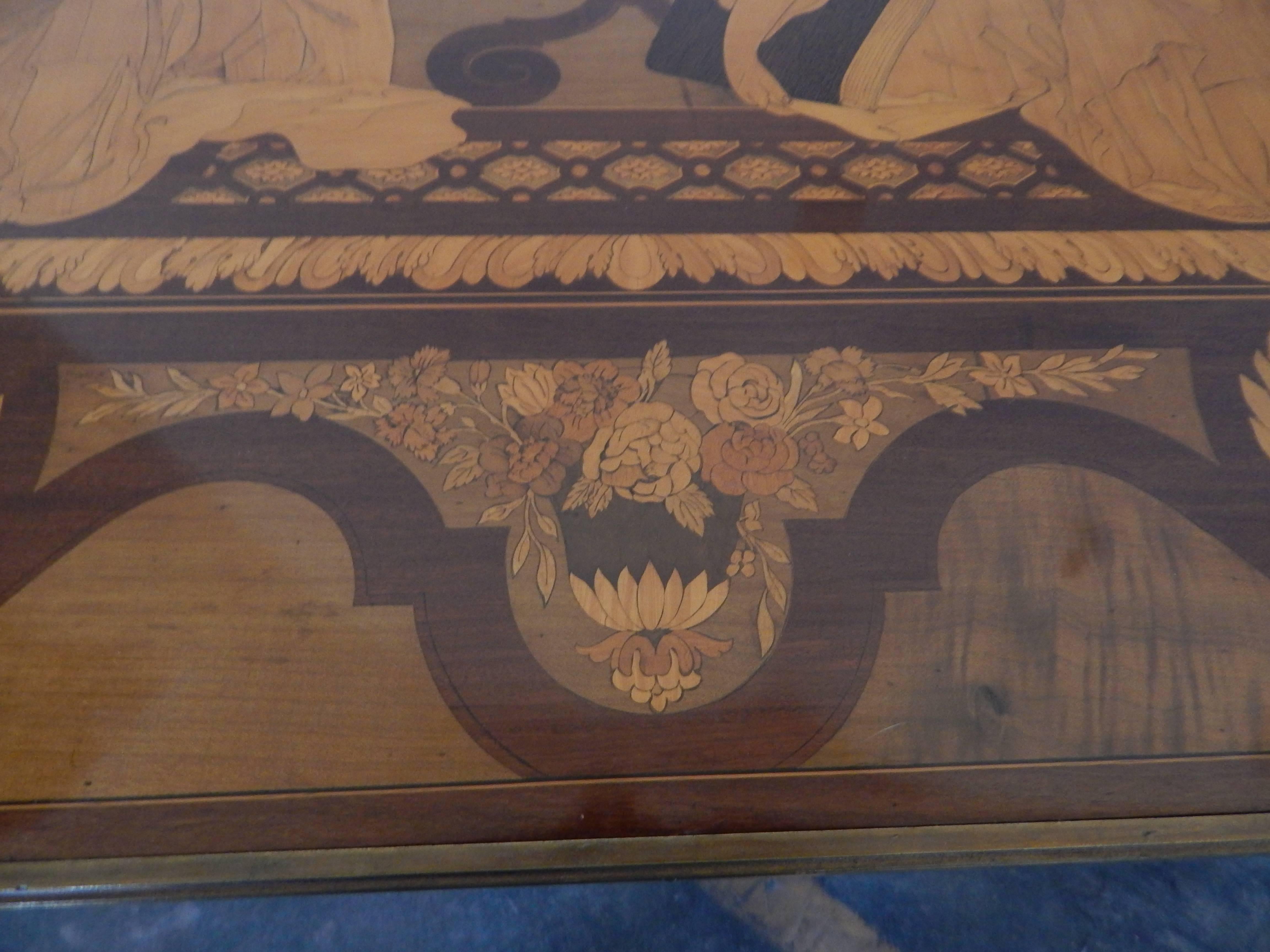 Fine and Rare Louis XVI Style Ormolu Mtd Inlaid Table De Salon  Francois Linke For Sale 5