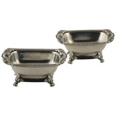 Fine and Rare Pair of Chinese Export Open Silver Salts
