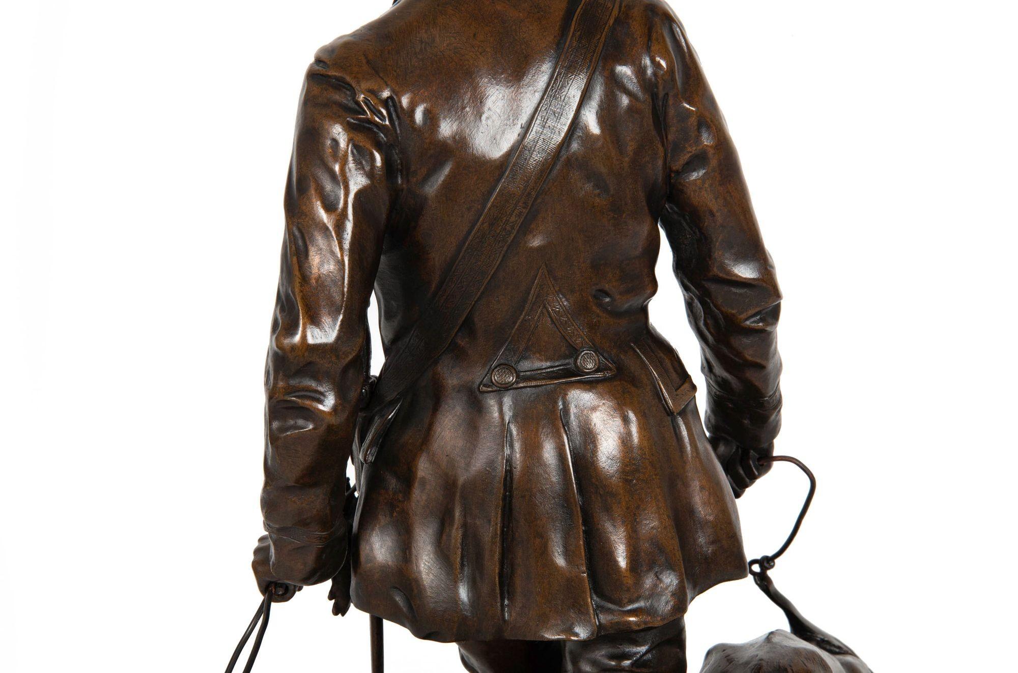 Fina y rara escultura de bronce antiguo 