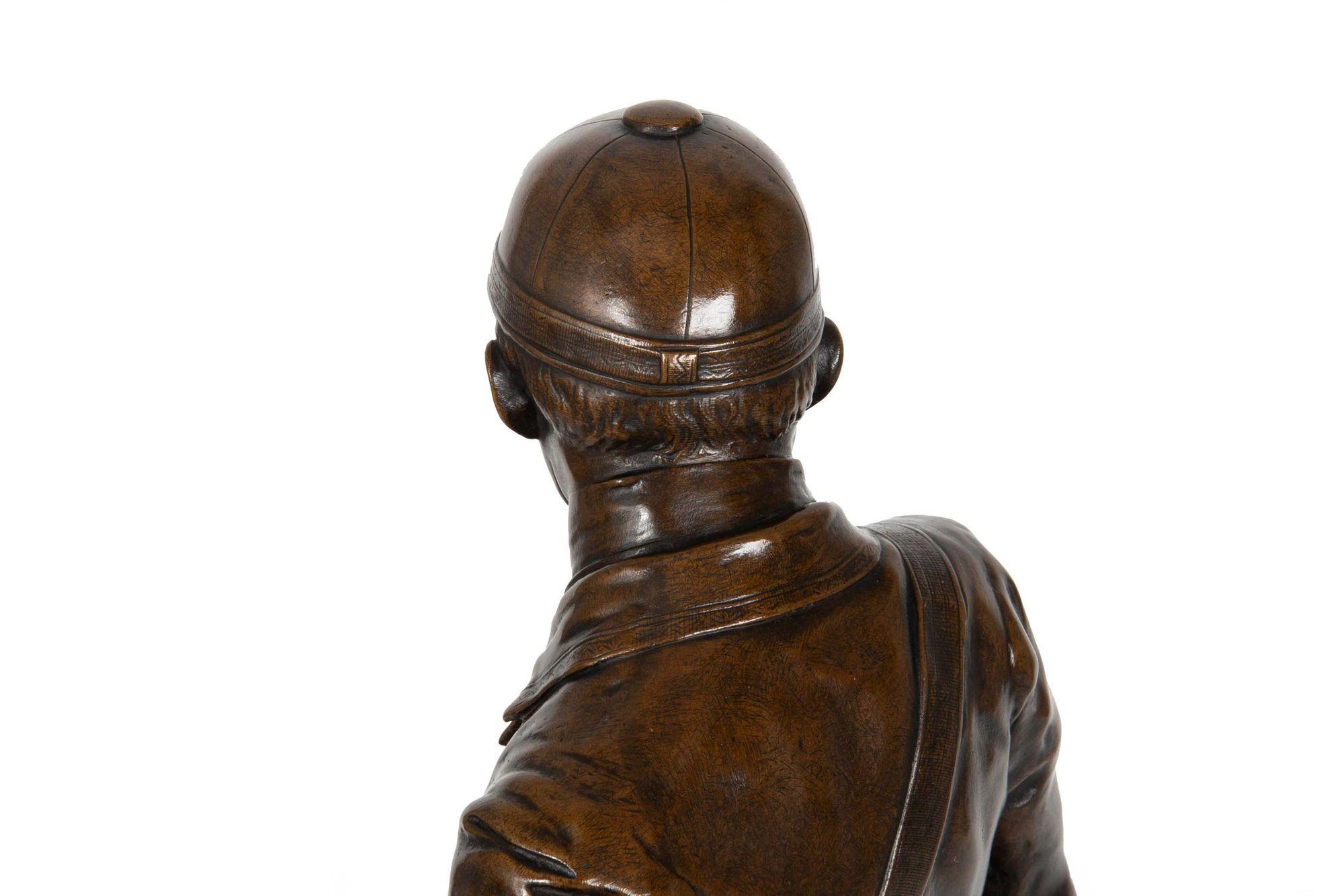 Fina y rara escultura de bronce antiguo 