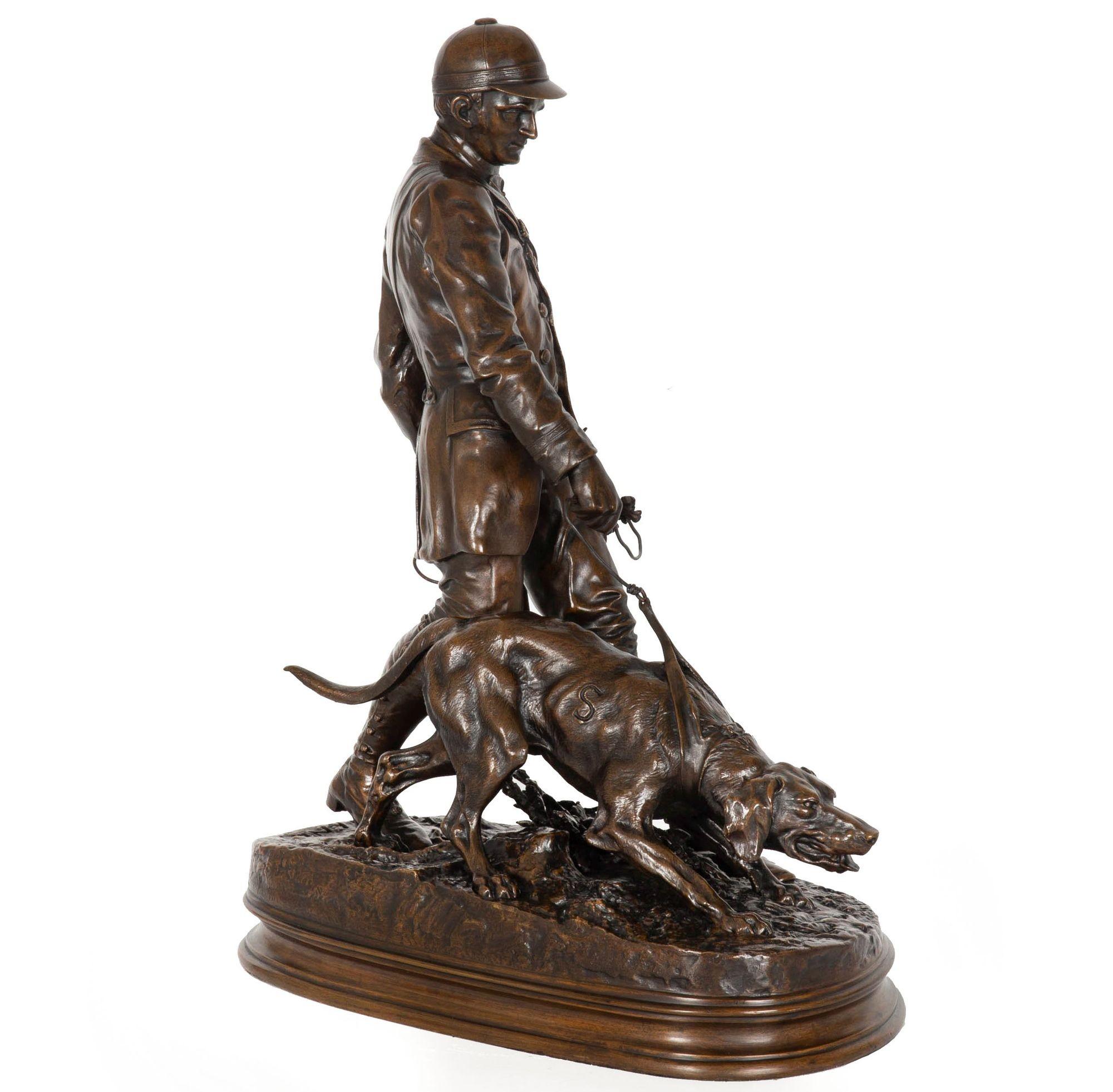 Fina y rara escultura de bronce antiguo 