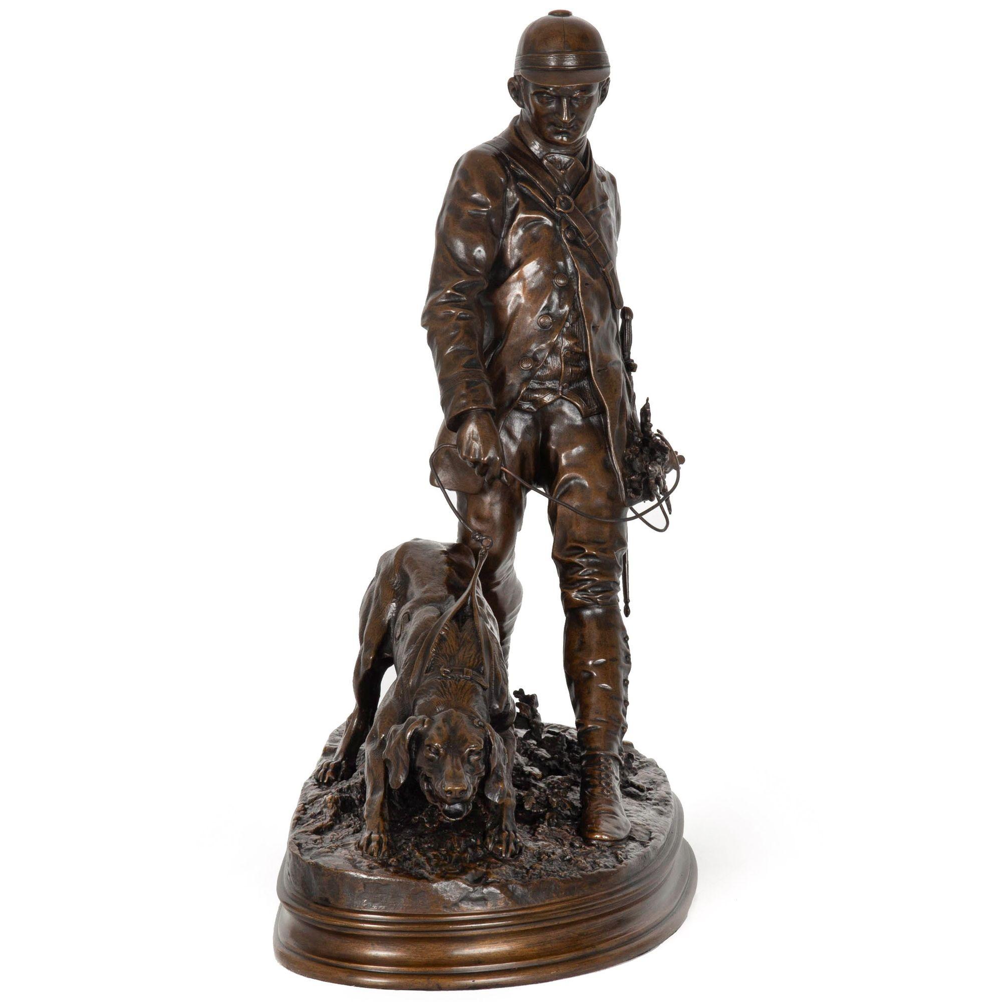 Fina y rara escultura de bronce antiguo 