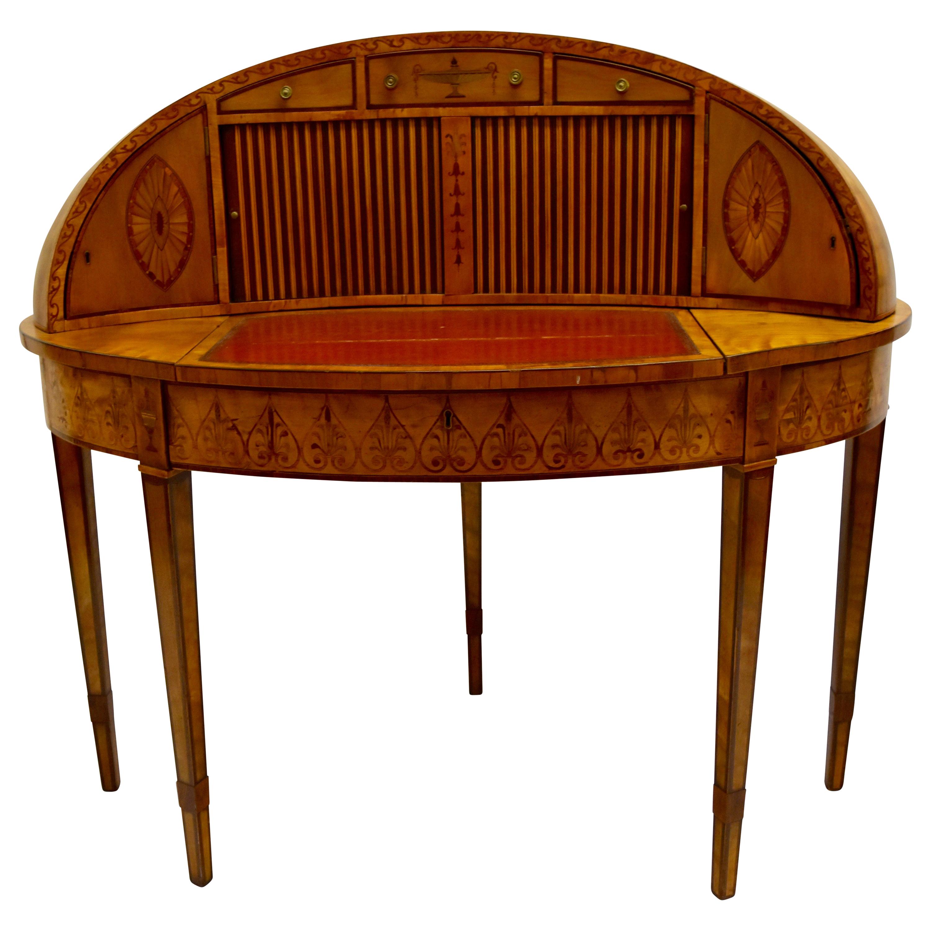 Fine and Unique Satinwood Writing Table For Sale at 1stDibs