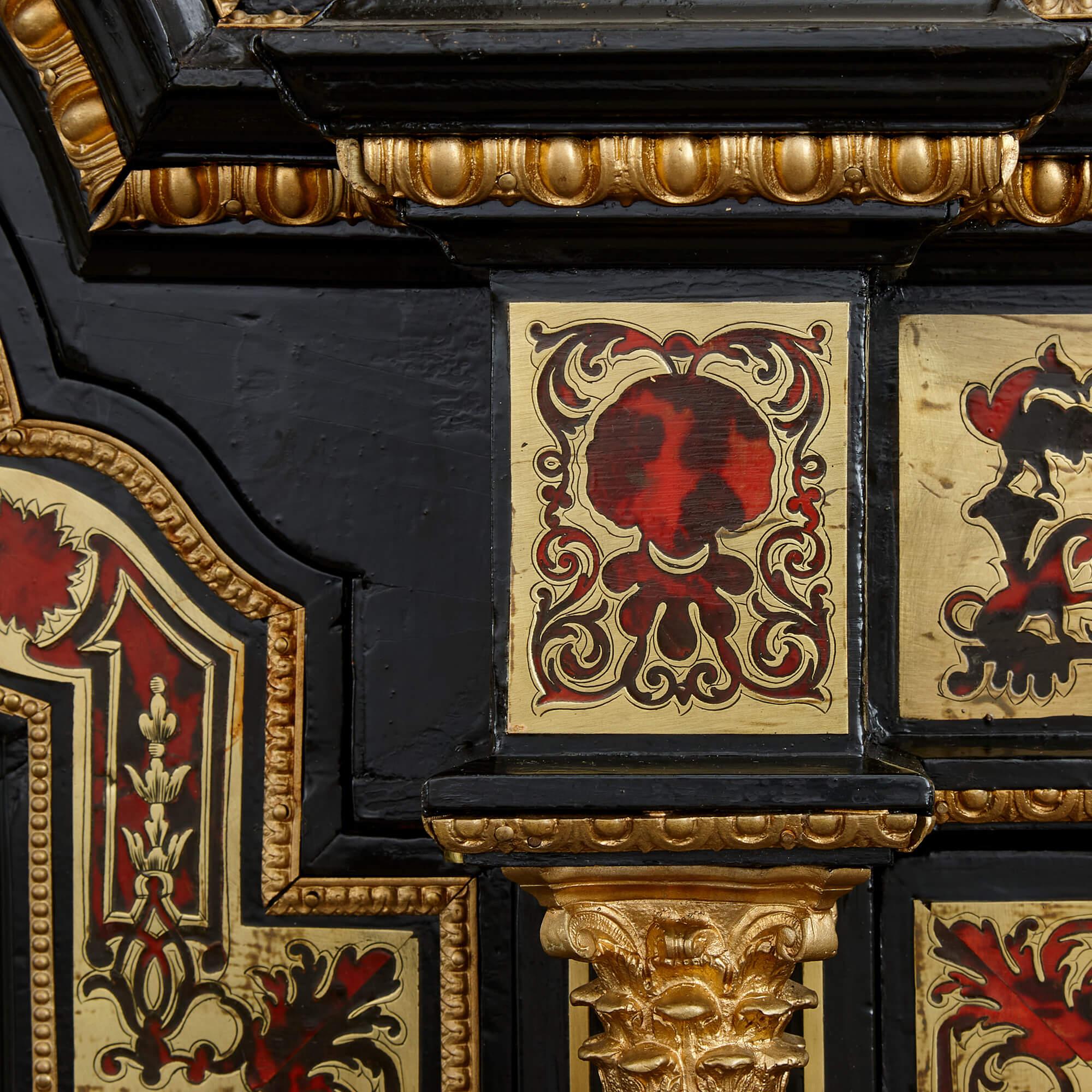 Fine et inhabituelle armoire en marqueterie française de Boulle d'époque Napoléon III Bon état - En vente à London, GB