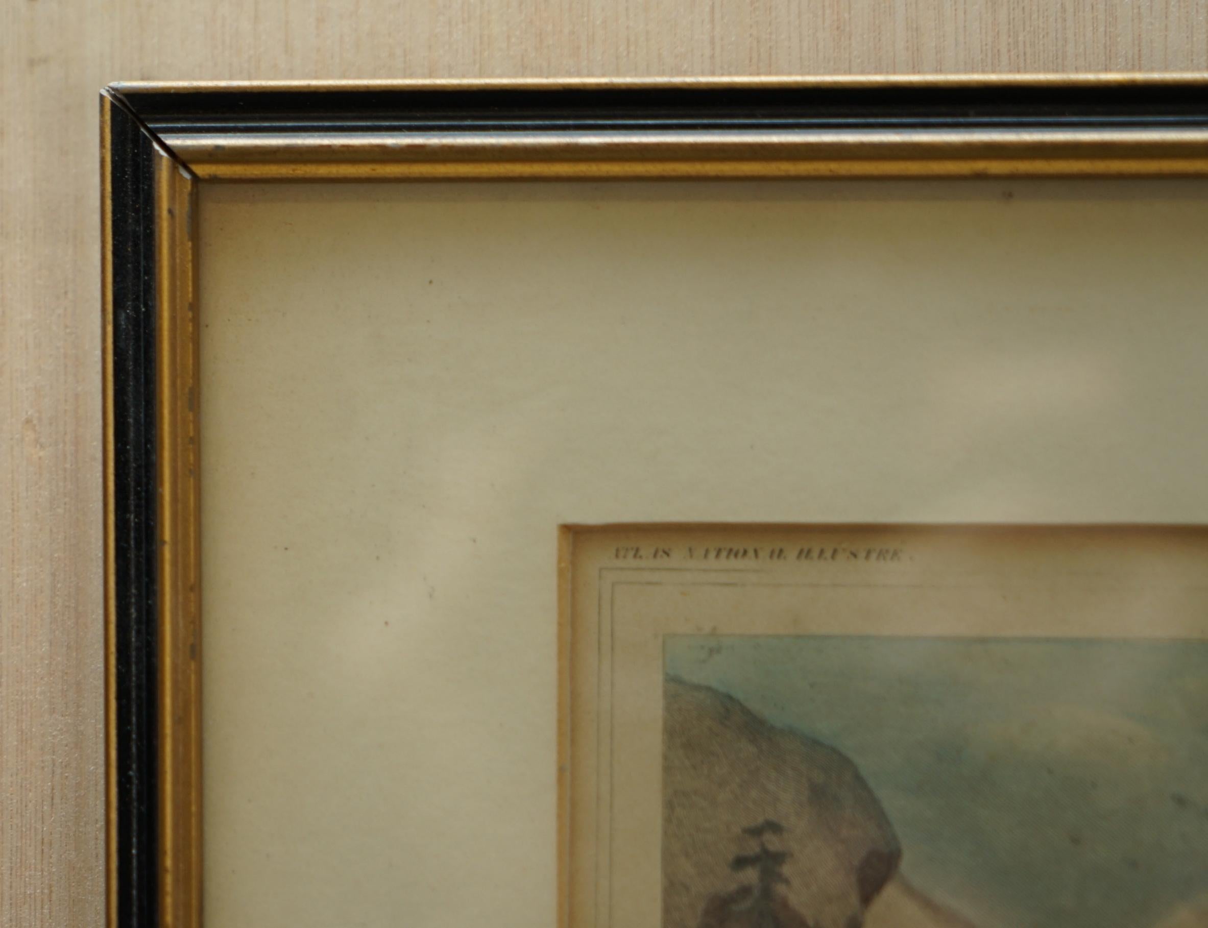 Début de l'époque victorienne Fine carte ancienne à l'aquarelle du département des Hautes Alpes de 1856, réalisée à la main par Levasseur's en vente