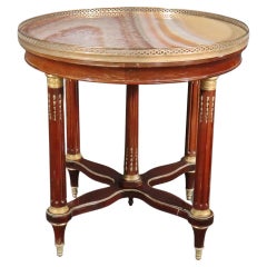 Fine Antique 1890s era French Louis XVI Marble Top Center Table