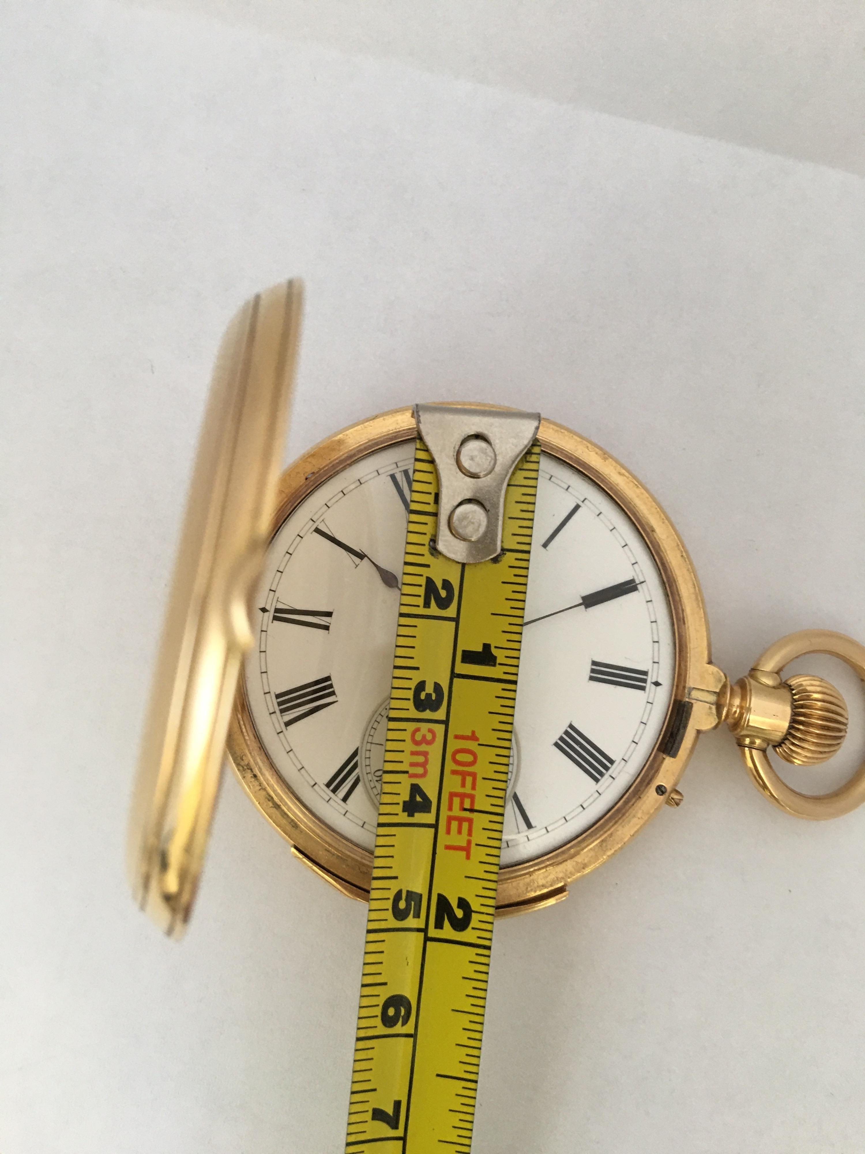 Fine Antique 18K Gold Engine turned Full Hunter Quarter Repeater Pocket Watch For Sale 9