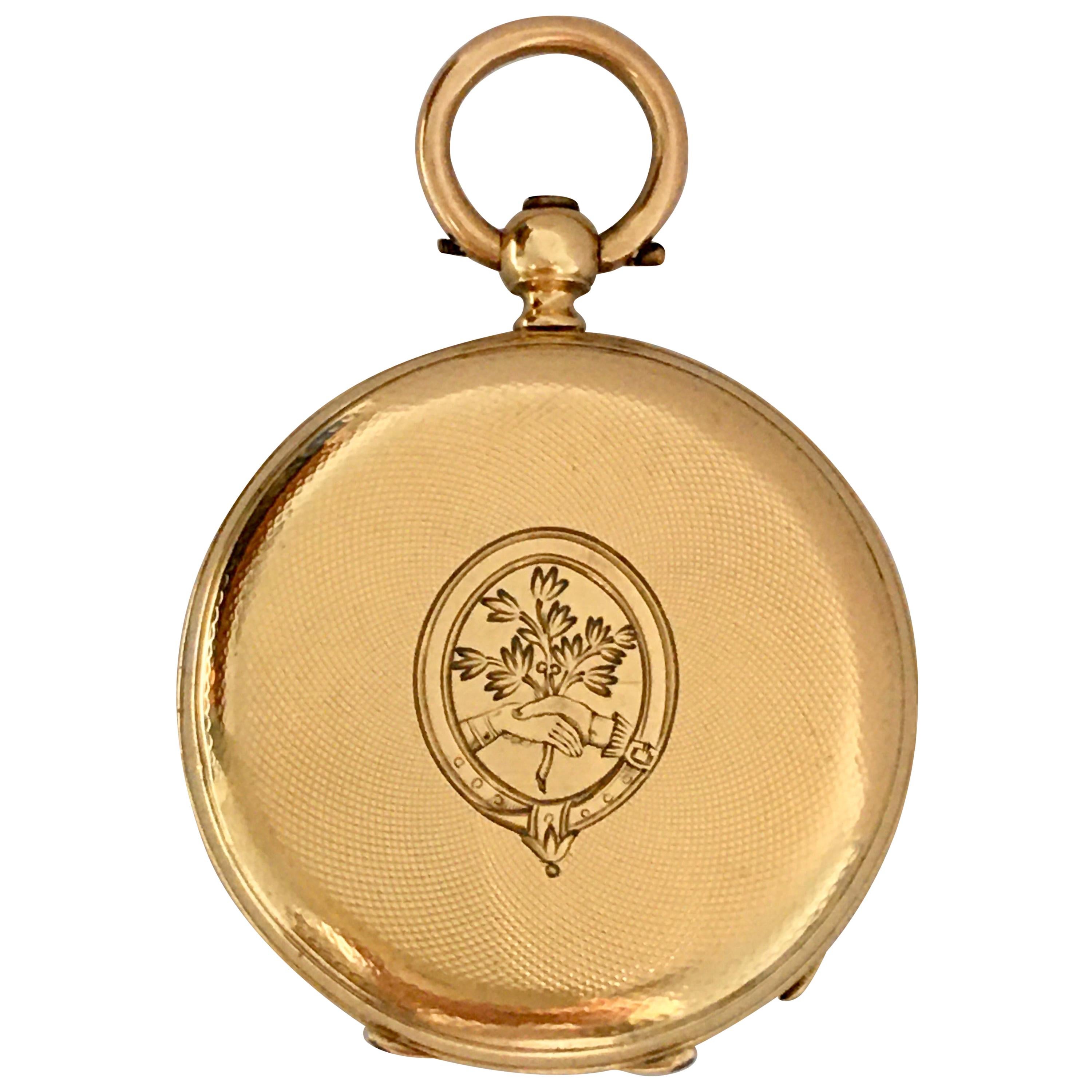 Fine Antique 18 Karat Gold Fob / Pocket Watch
