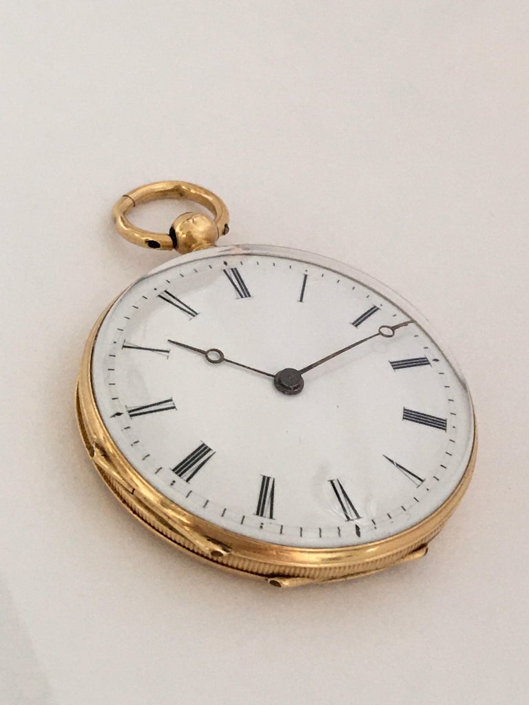 Fine Antique 18 Karat Gold Pocket / Fob Watch For Sale at 1stdibs