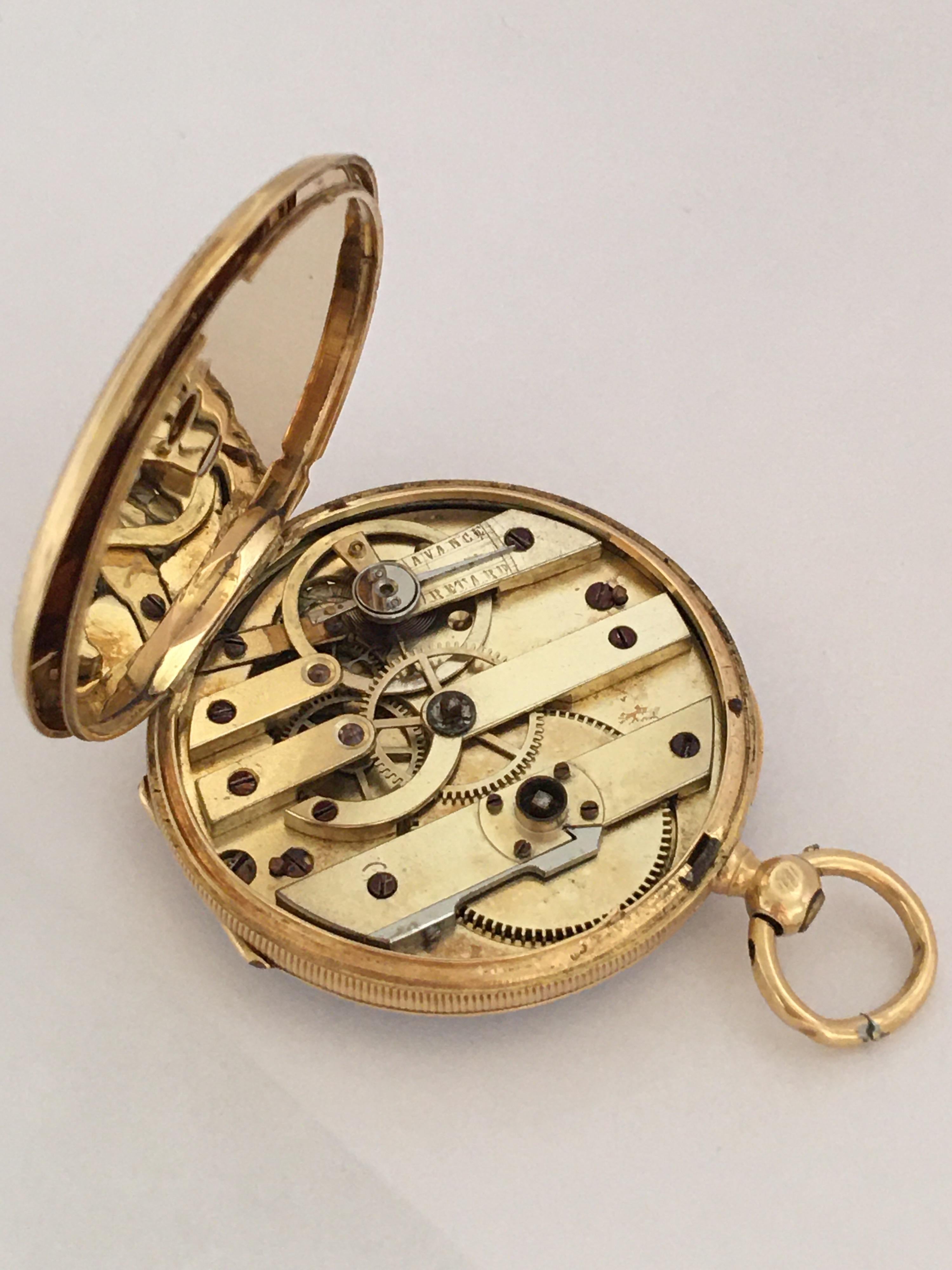 Women's or Men's Fine Antique 18 Karat Gold Pocket / Fob Watch