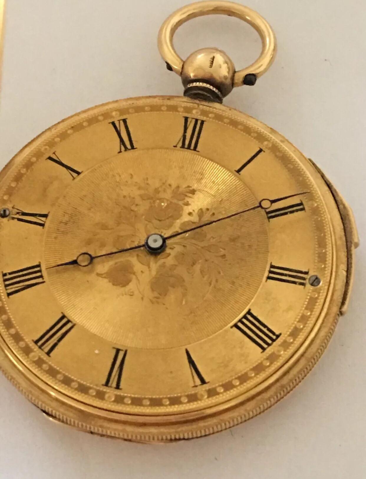 Fine Antique 18 Karat Gold Quarter Repeater Small Pocket Watch Signed Rotherhams 3